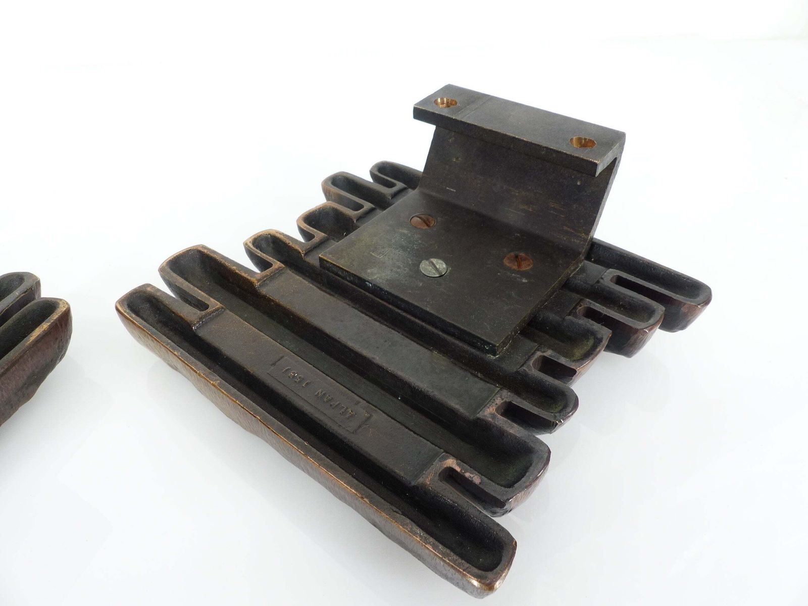 Brutalist Bronze Door Handles, Alpan, Germany, Circa 1970 photo vintage