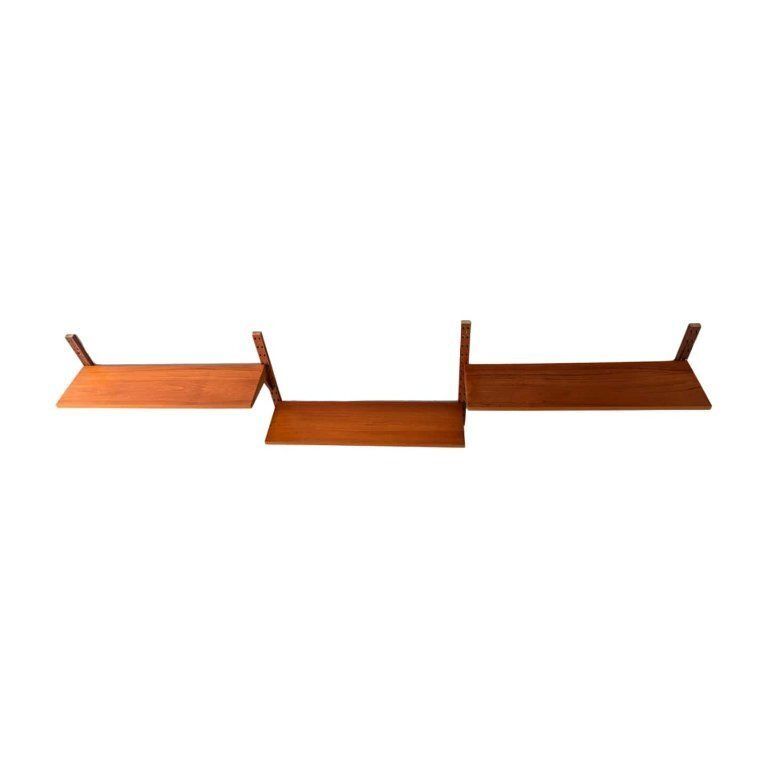 Original Poul Cadovius Midcentury Bookshelf Wall Shelf Cado Teak photo for sale