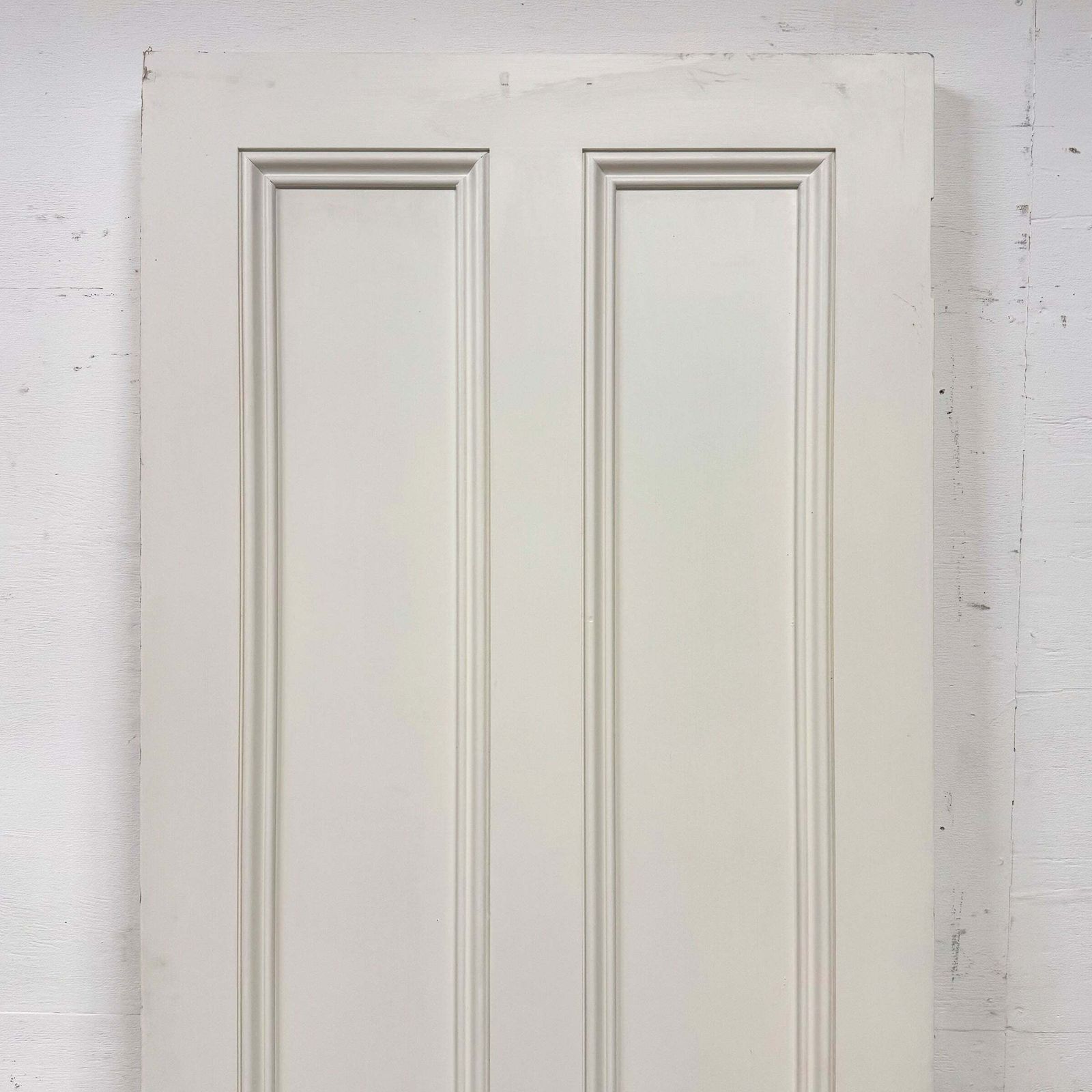 Reclaimed White Tulip Wood 4 Panel Door   227cm X 80.5cm photo for sale