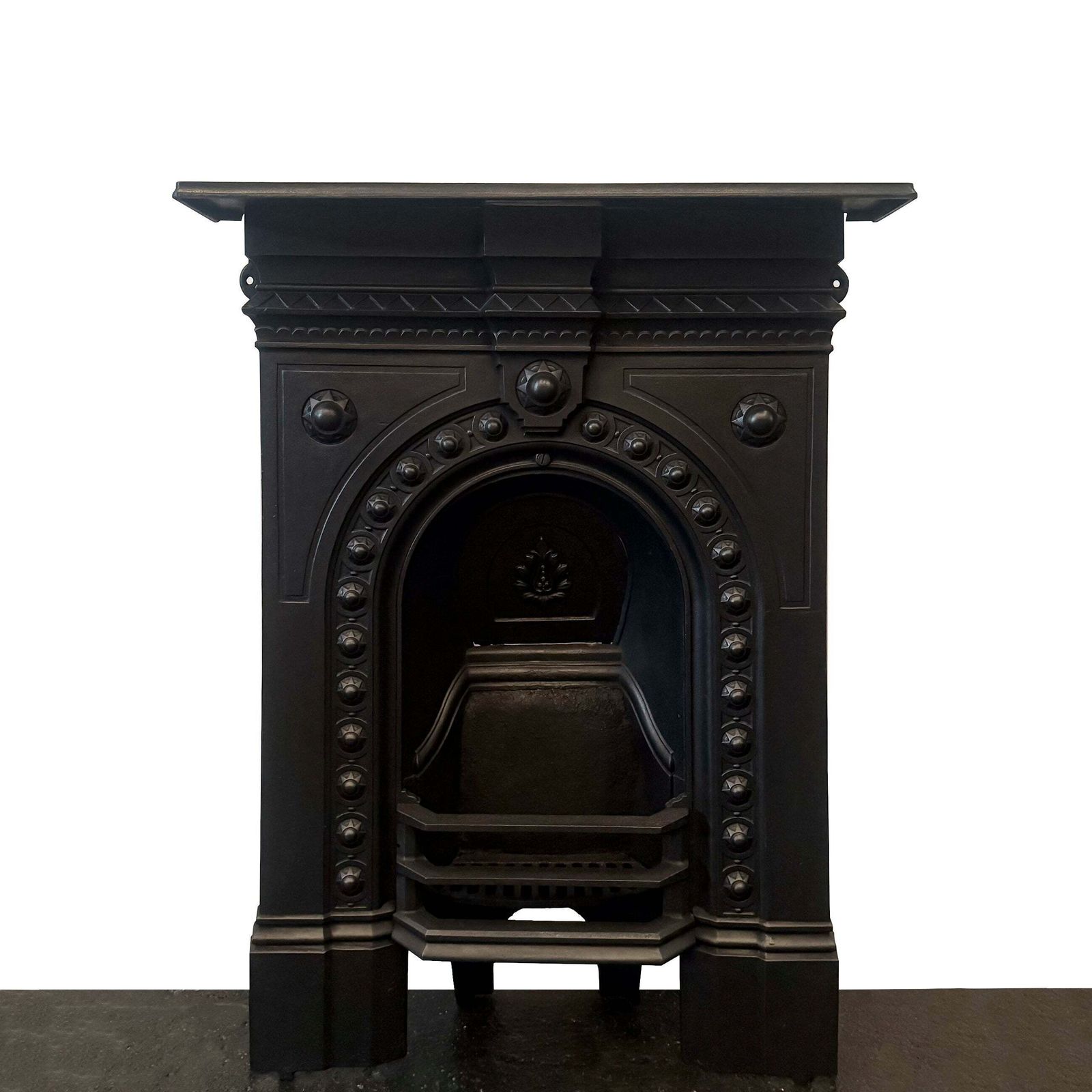 Antique Victorian Combination Cast Iron Fireplace
