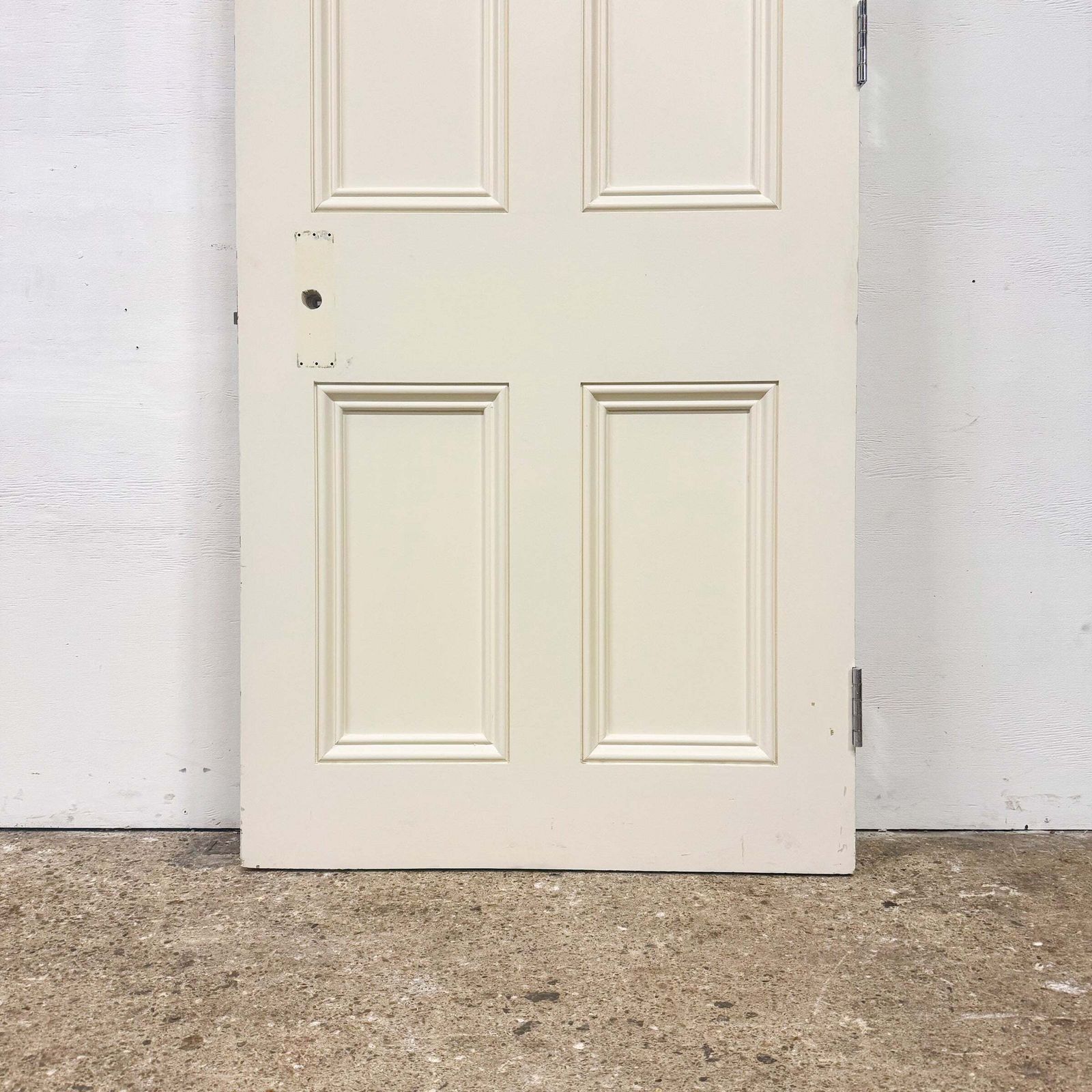 Reclaimed White Tulip Wood 4 Panel Door   216cm X 81.5cm photo for sale