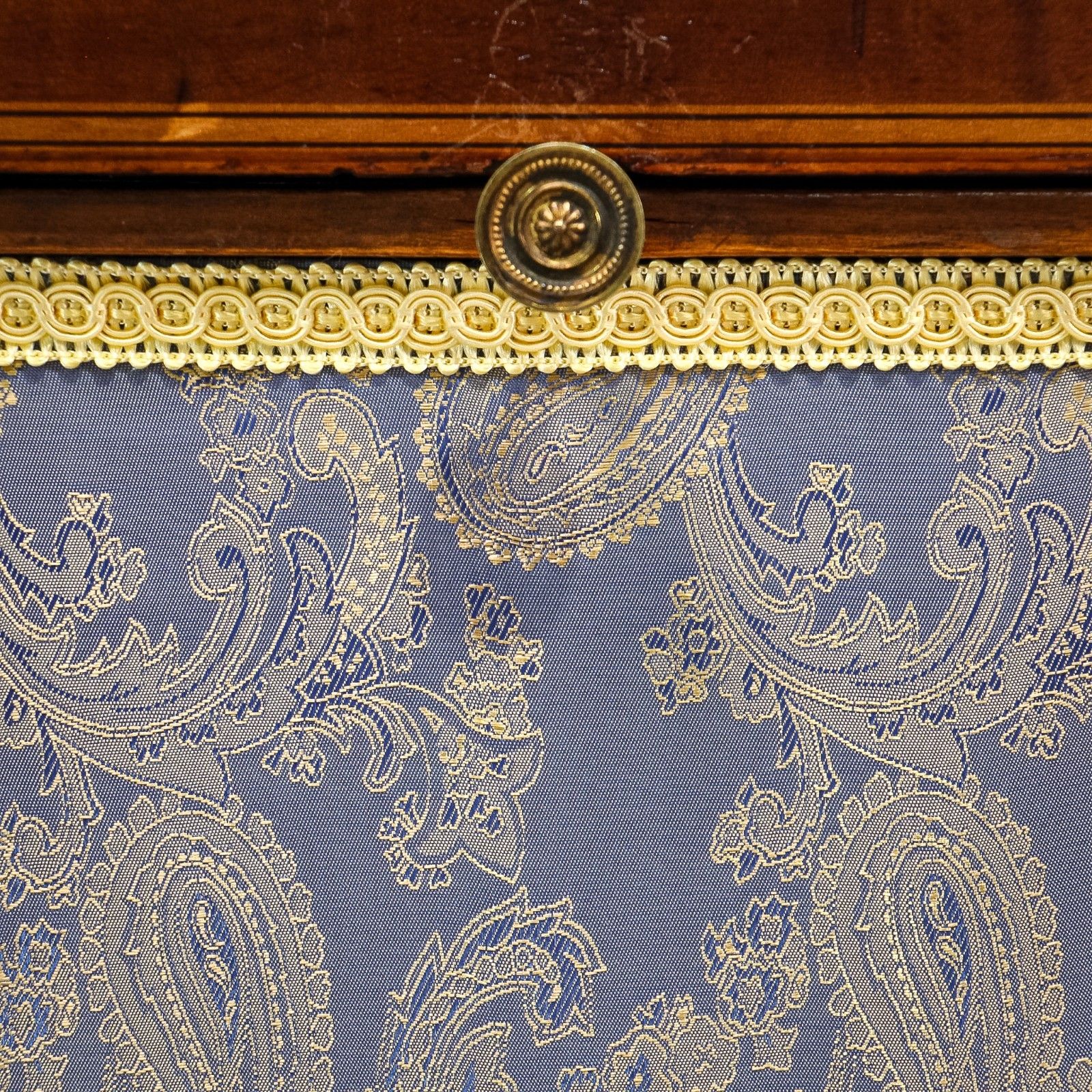 George III Work Table With Sewing Box & Fire Screen photo vintage