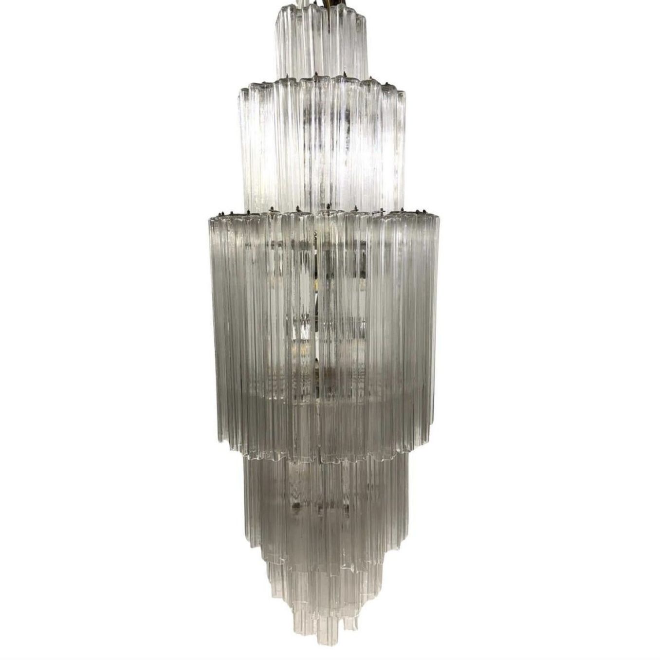 Mid Century Modern Glass Suspension, Italy, 1960s photo Lighting