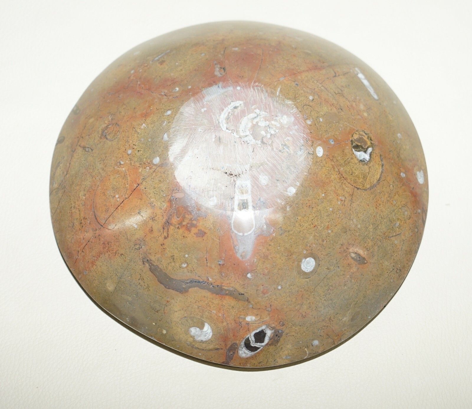 photo for sale 1 Of 4 Lovely Moroccan Ammonite Atlas Mountains Fossil Bowls Marble Finish