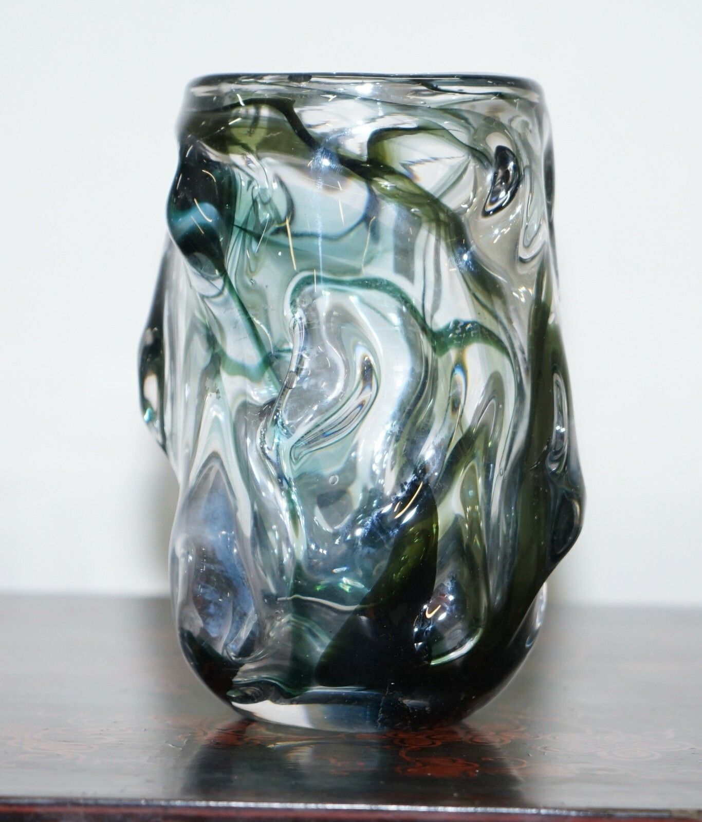 One Of Three Stunning Whitefriars Vases With Ornately Crafted Bodies Medium photo Home Decor