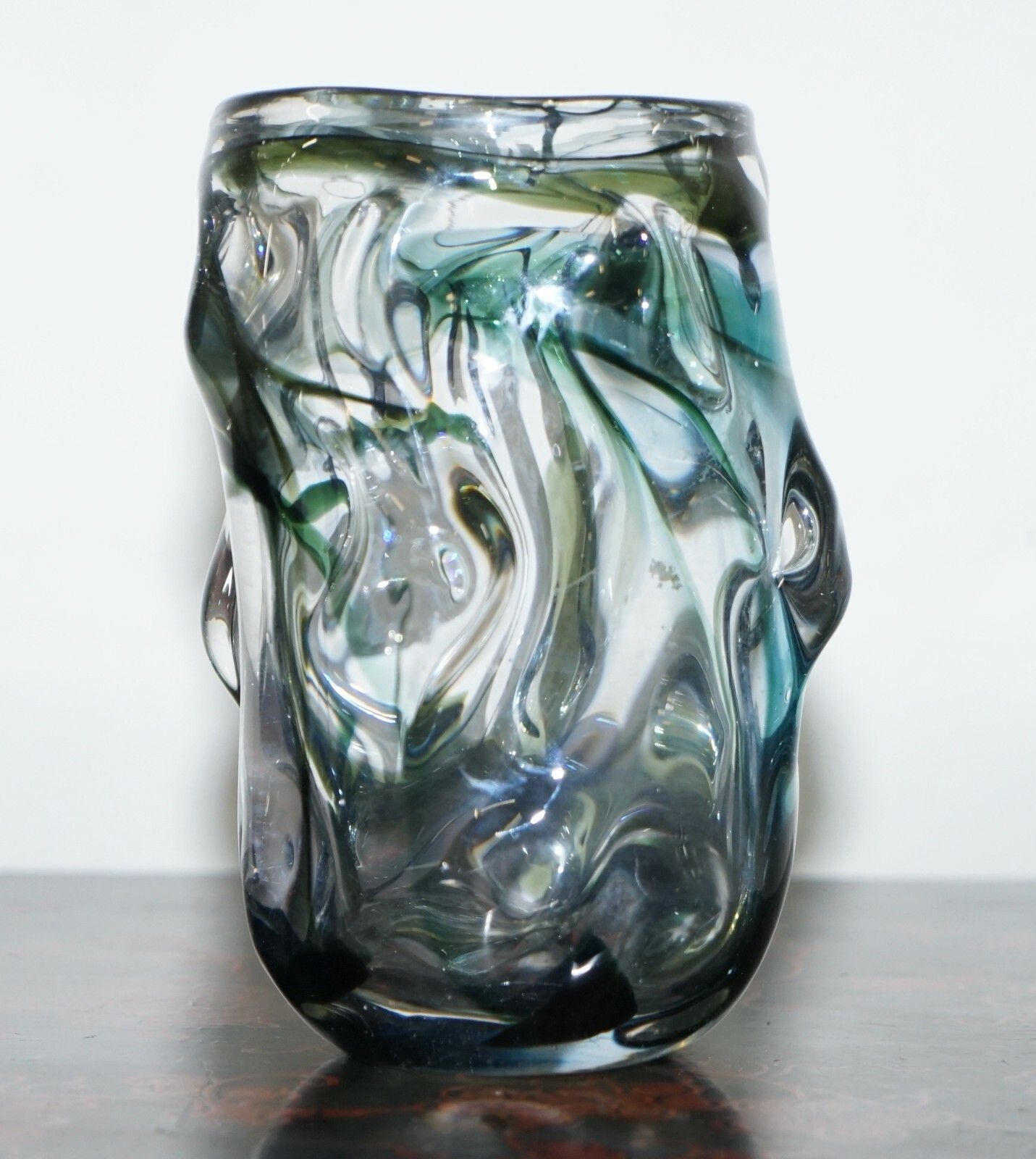 One Of Three Stunning Whitefriars Vases With Ornately Crafted Bodies Medium photo 150.0