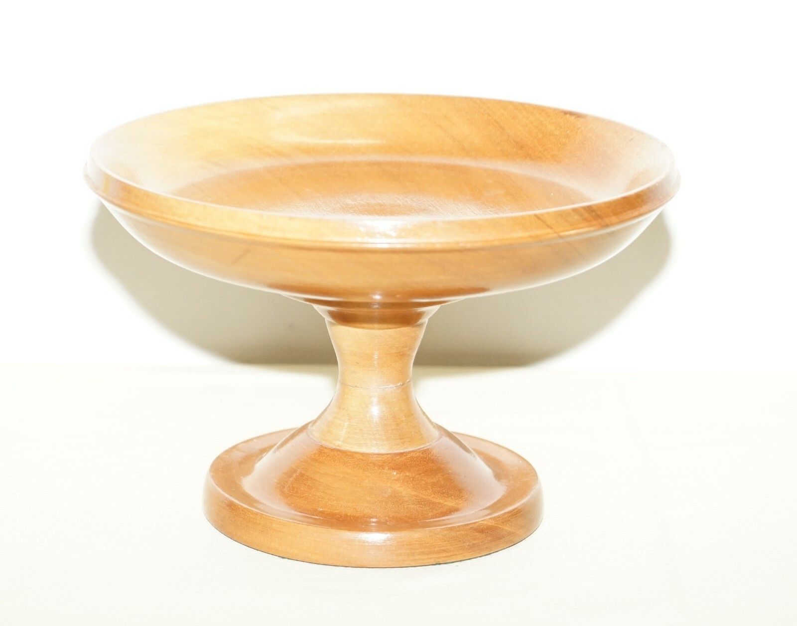 Brand New Air Dried Beech Wood Fruit Bowl On Nicely Turned Base Great Present photo furniture