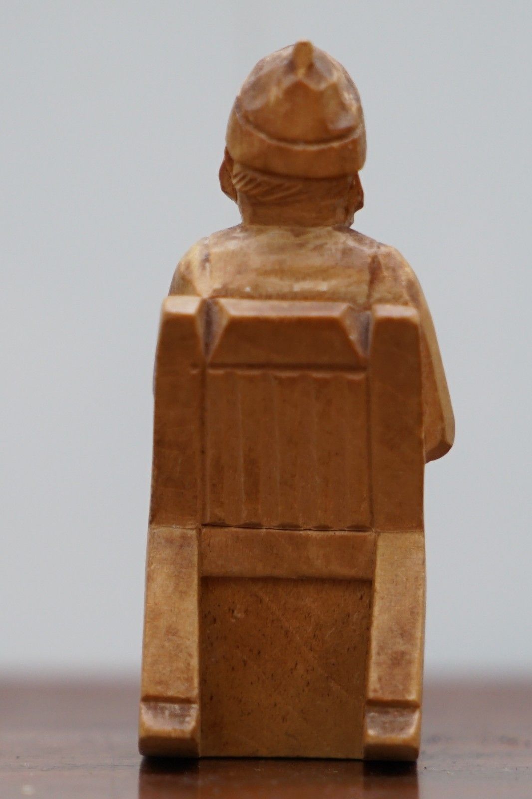 Art Pair Of 1938 Andre Bourgault Miniatur Carved Wood Statues Couple Rocking Chairs photo