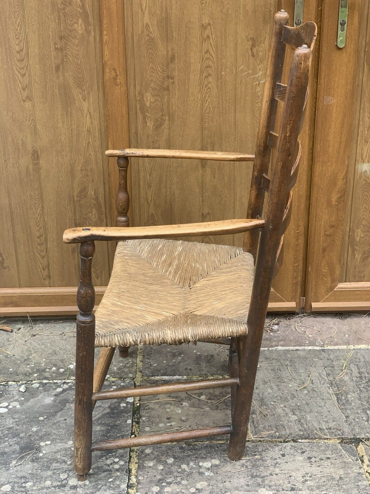 A Charming Country Armchair C1800 Of Lovely Colour. photo vintage
