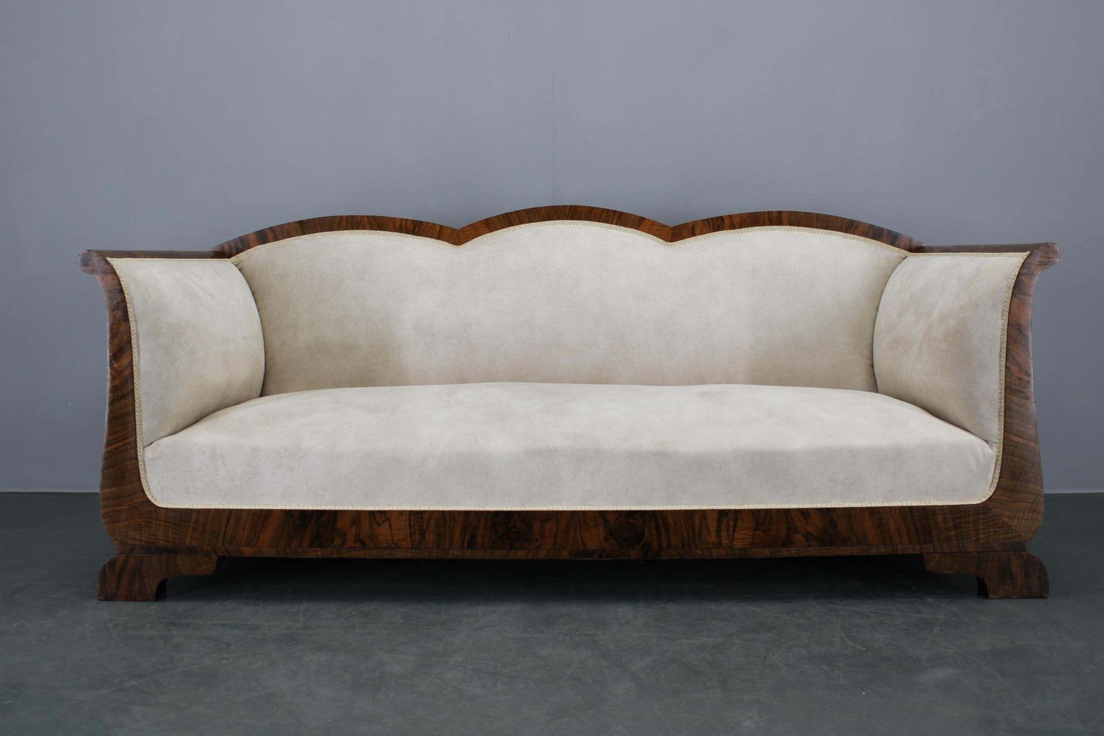 1930s Restored Art Deco Sofa, Czechoslovakia photo furniture