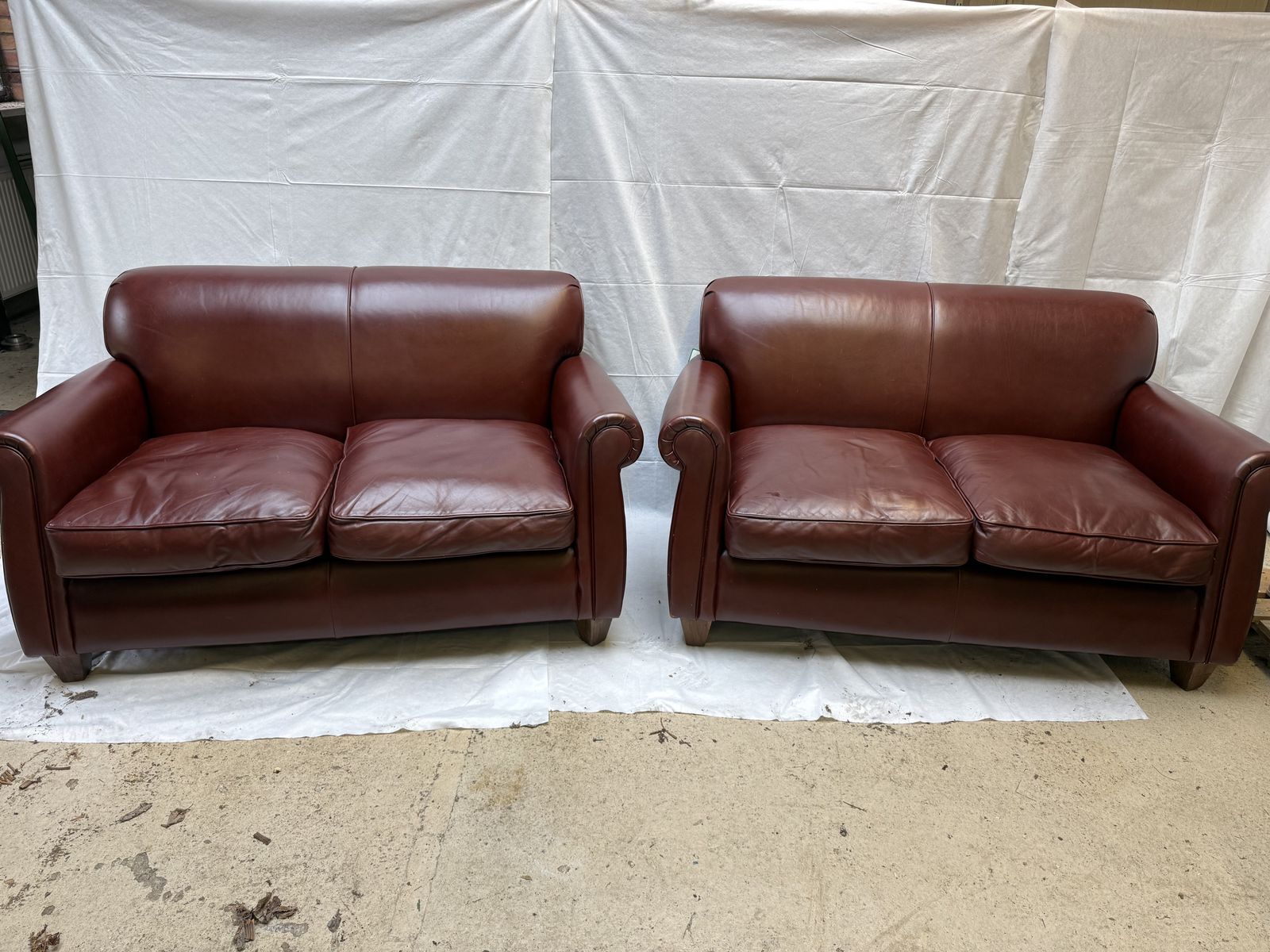 Laura Ashley Leather Exmoor Sofas photo vinterior