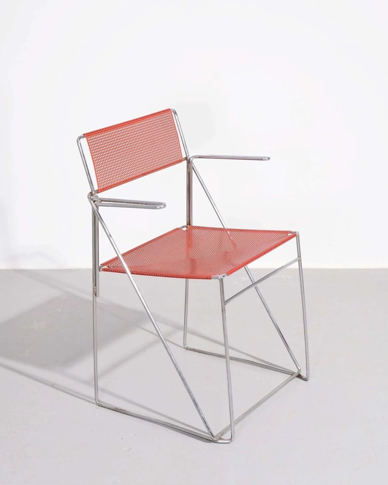 Niels Jørgen Haugesen For X Line Chair, Silver Metallic