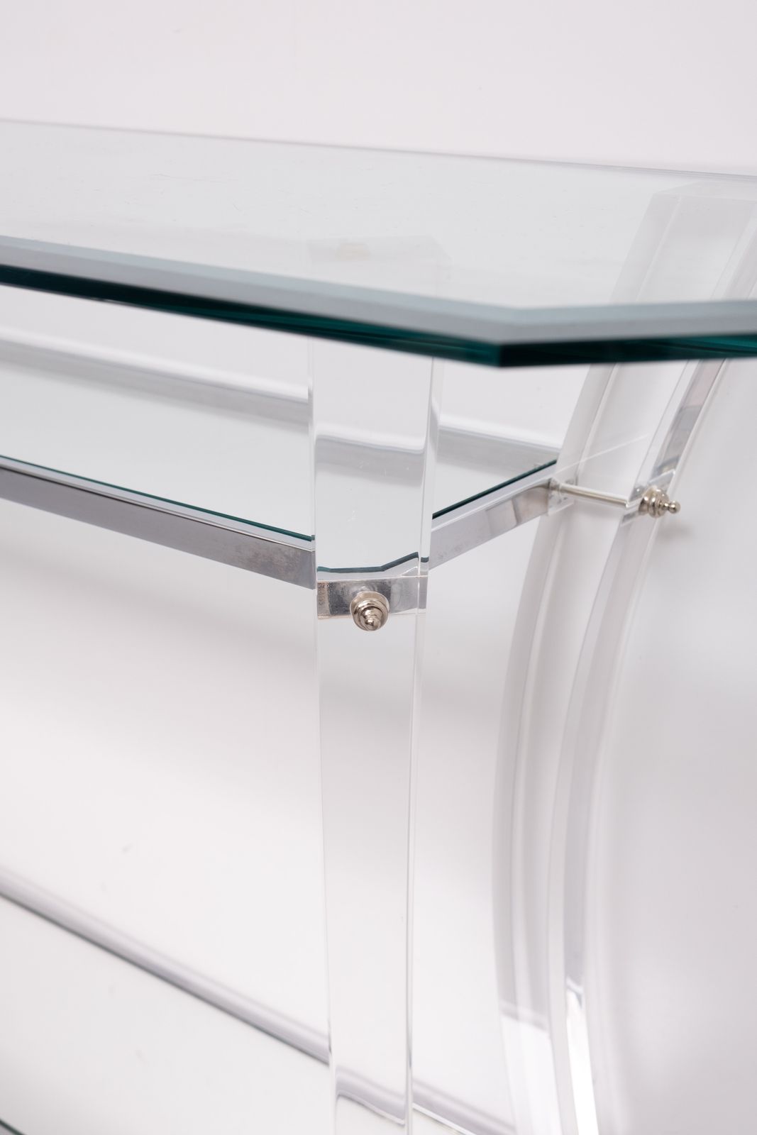 Regency Console  And ...... In Chrome 1970s France photo furniture