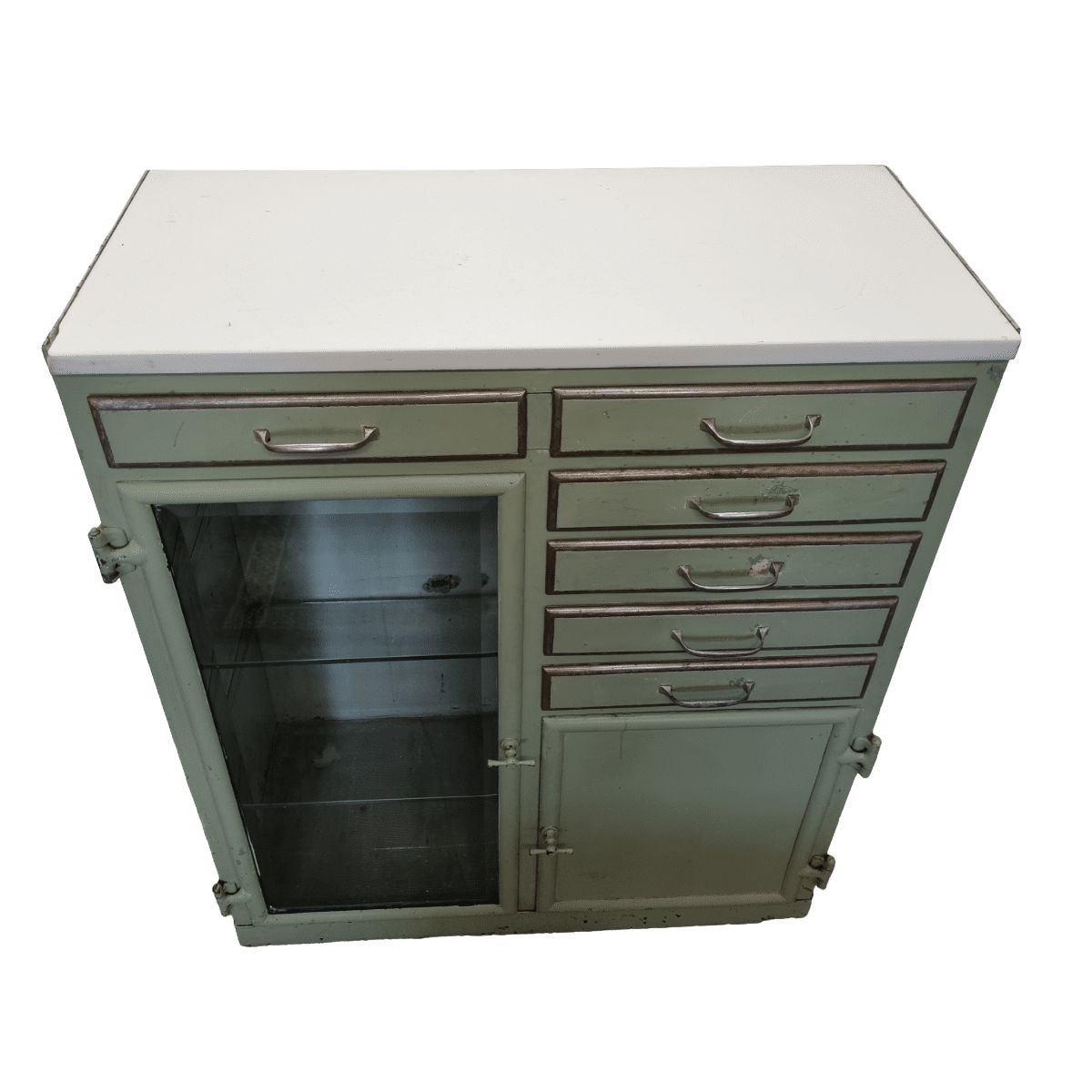 Heavy French Art Deco Dentist Cabinet, 1920/30s photo for sale