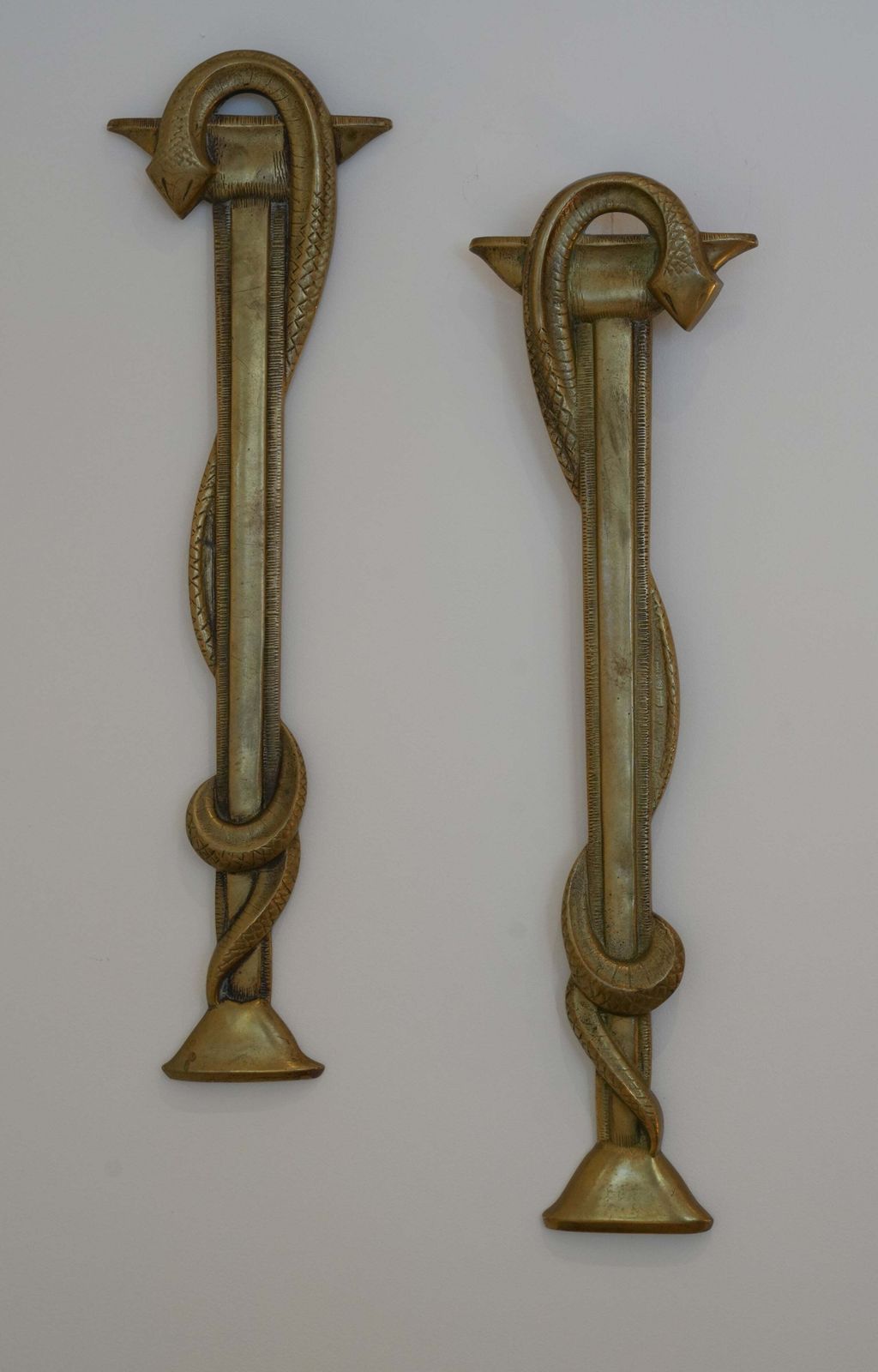 Pair Of French Art Deco Apothecary Door Handles.