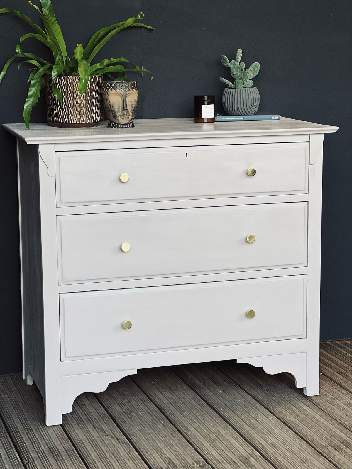 Greyish White Chest Of Drawers photo for sale