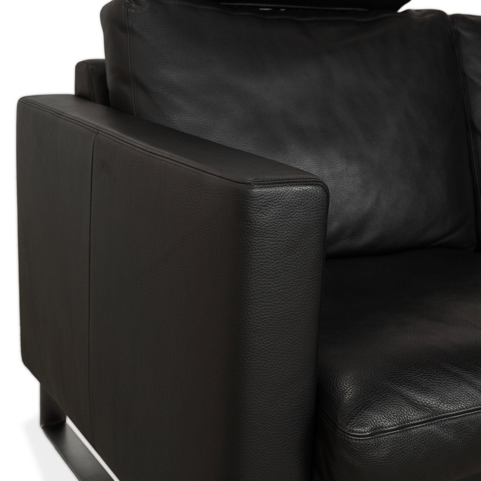 Canapé 2 places Erpo CL 500 en cuir noir, avec appuie-tête à réglage manuel photo buy
