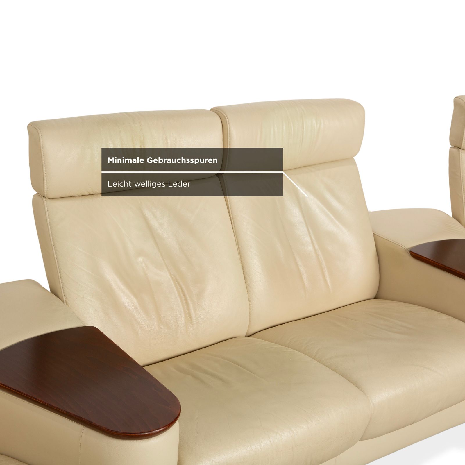 Mobilier Canapé 4 places Stressless Arion en cuir crème, fonction manuelle photo
