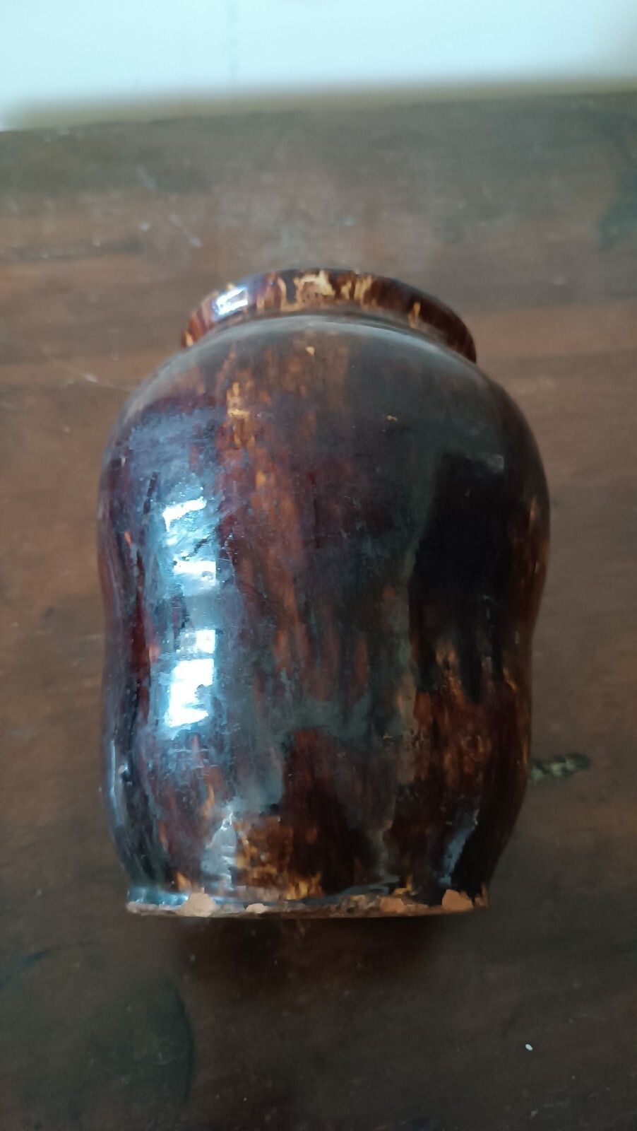 Antique Majolica Albarello Vase With Lustre From Umbria 18th Century photo for sale