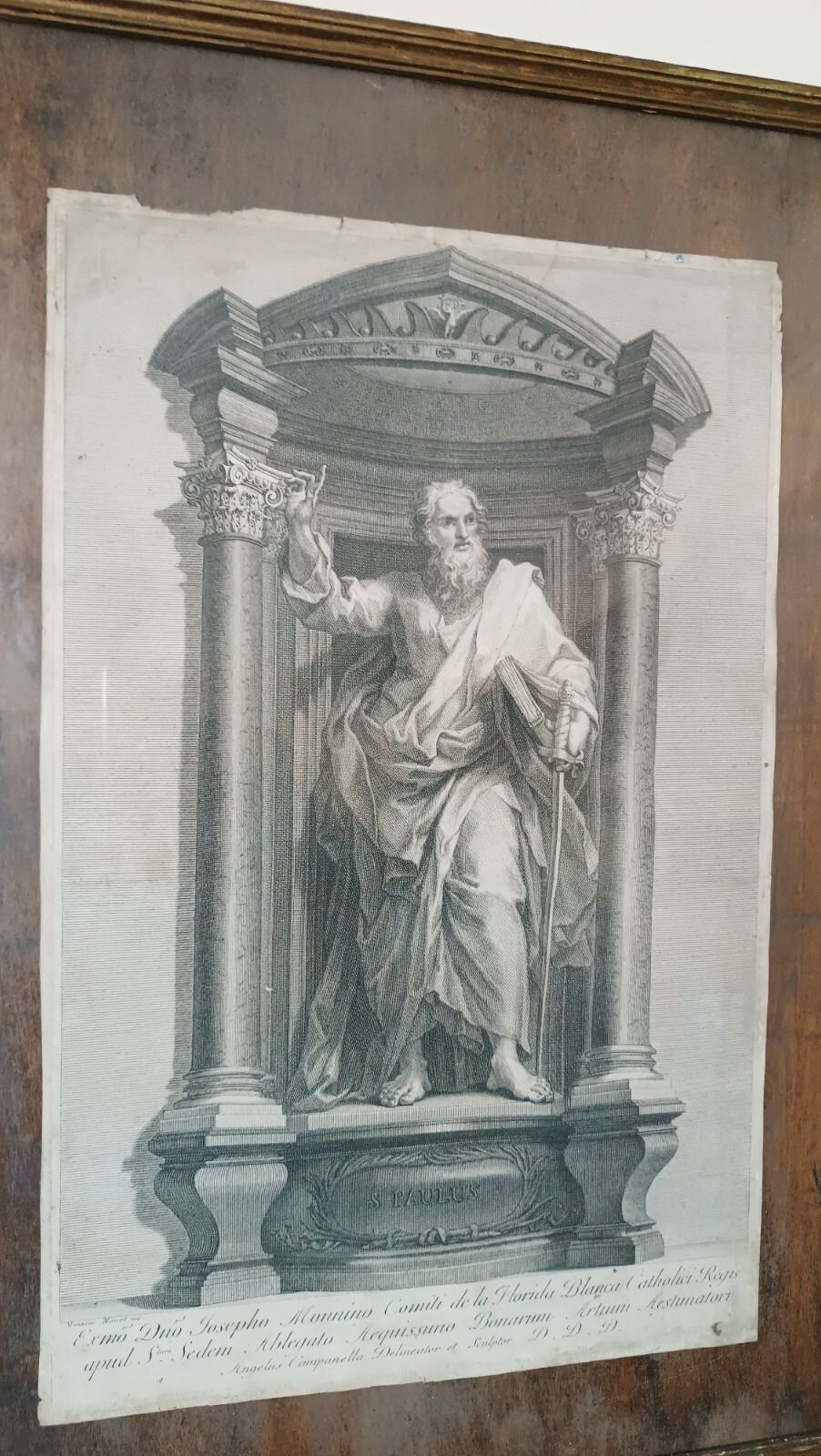 Incision Antique Saint Paolo XVIII Century Inc.Monnot Pierre Etienne ( photo for sale