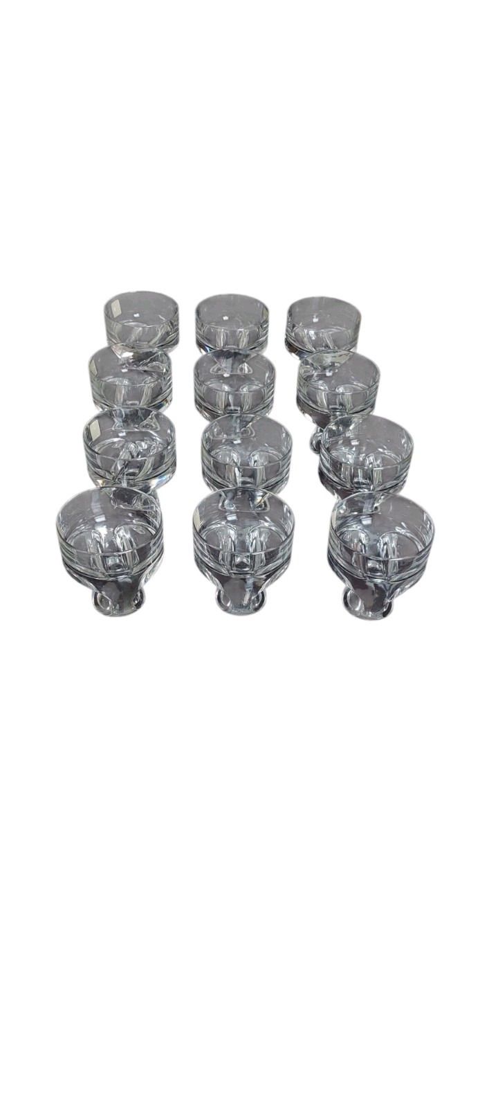 Set Of 12 Kristall Krisla Design Taddei Sistini Whiskey Glasses '60 photo vintage