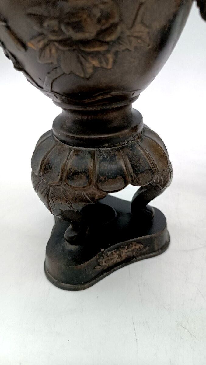 Pair Of 19th Century Bronze Japan Vases photo buy