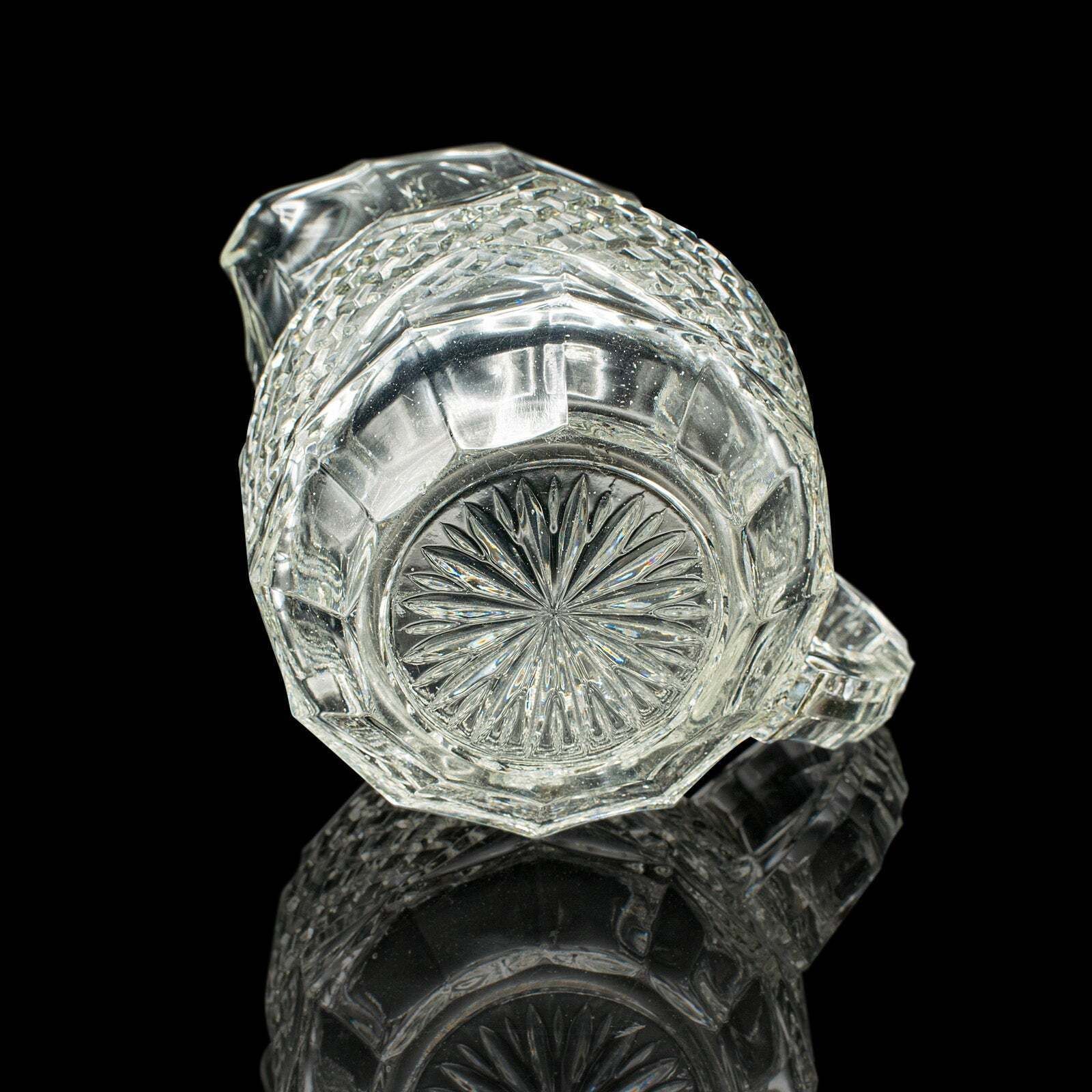 photo for sale Vintage Cocktail Pourer, English, Cut Glass, Punch Jug, Mid Century, Circa 1960