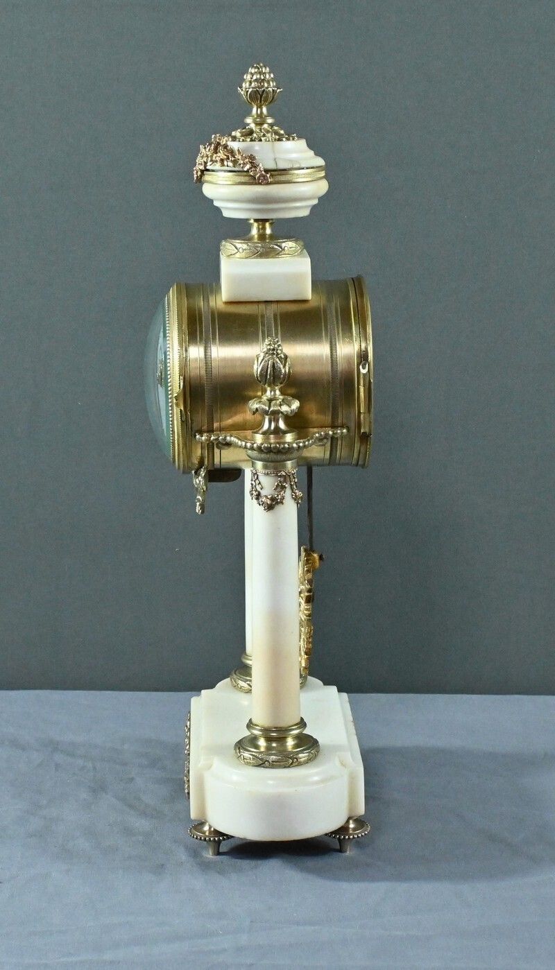 photo buy Marble And Bronze Clock, Louis XVI Style, Mougin Clockworks, 1889 – Late 19th Century