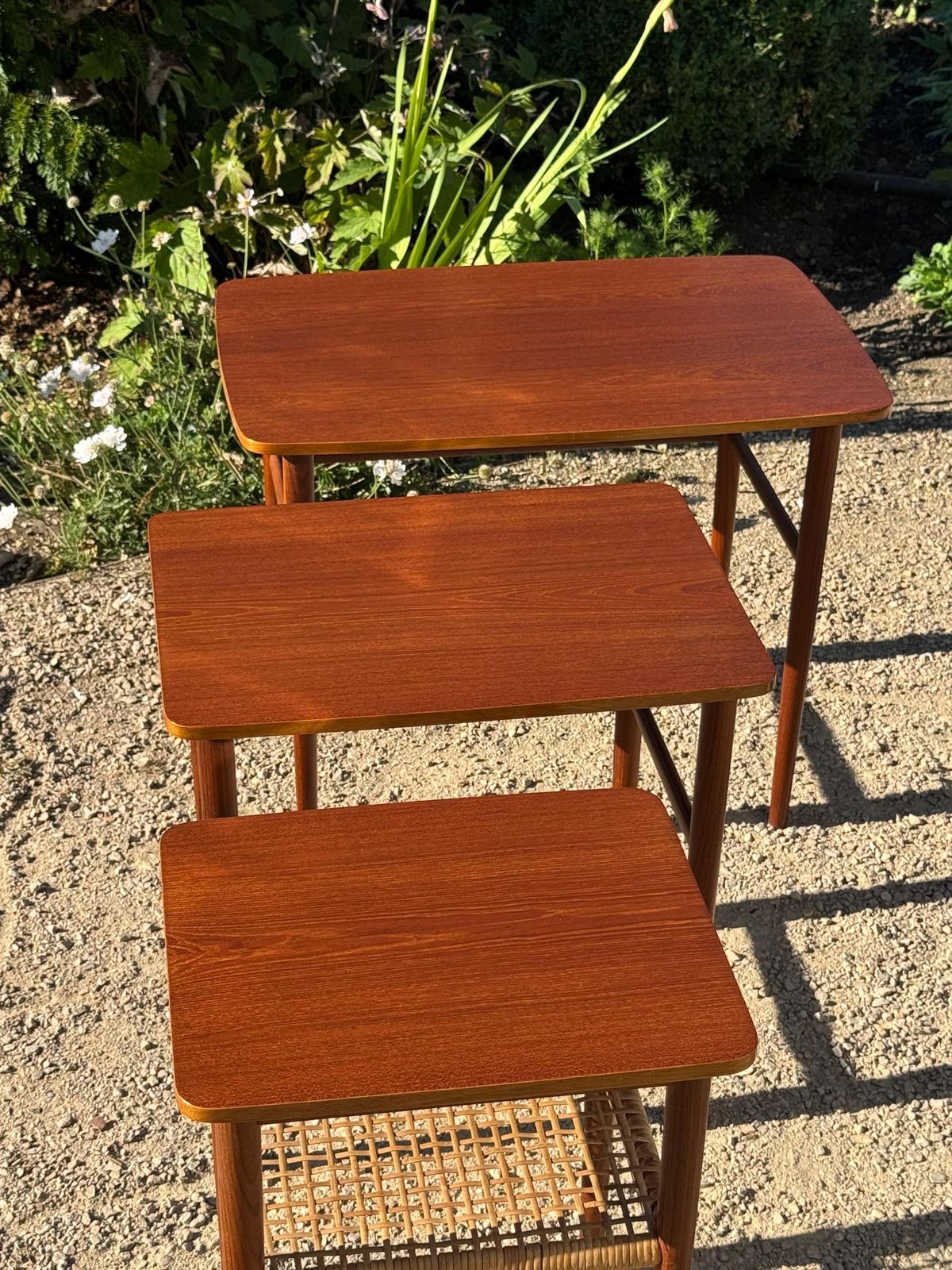 Mid Century Modern Teak Nesting Tables By Johannes Anderson For Silkeborg Danish Design 1960 photo furniture