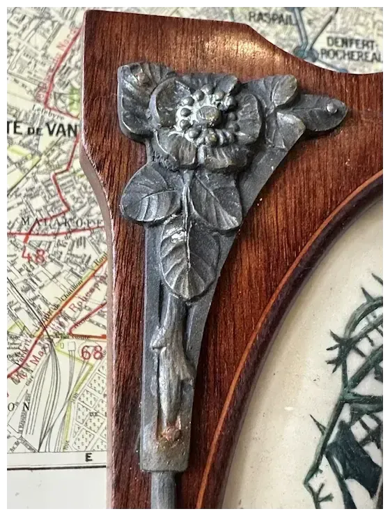 photo buy Antique French Watercolour Jesus On The Cross