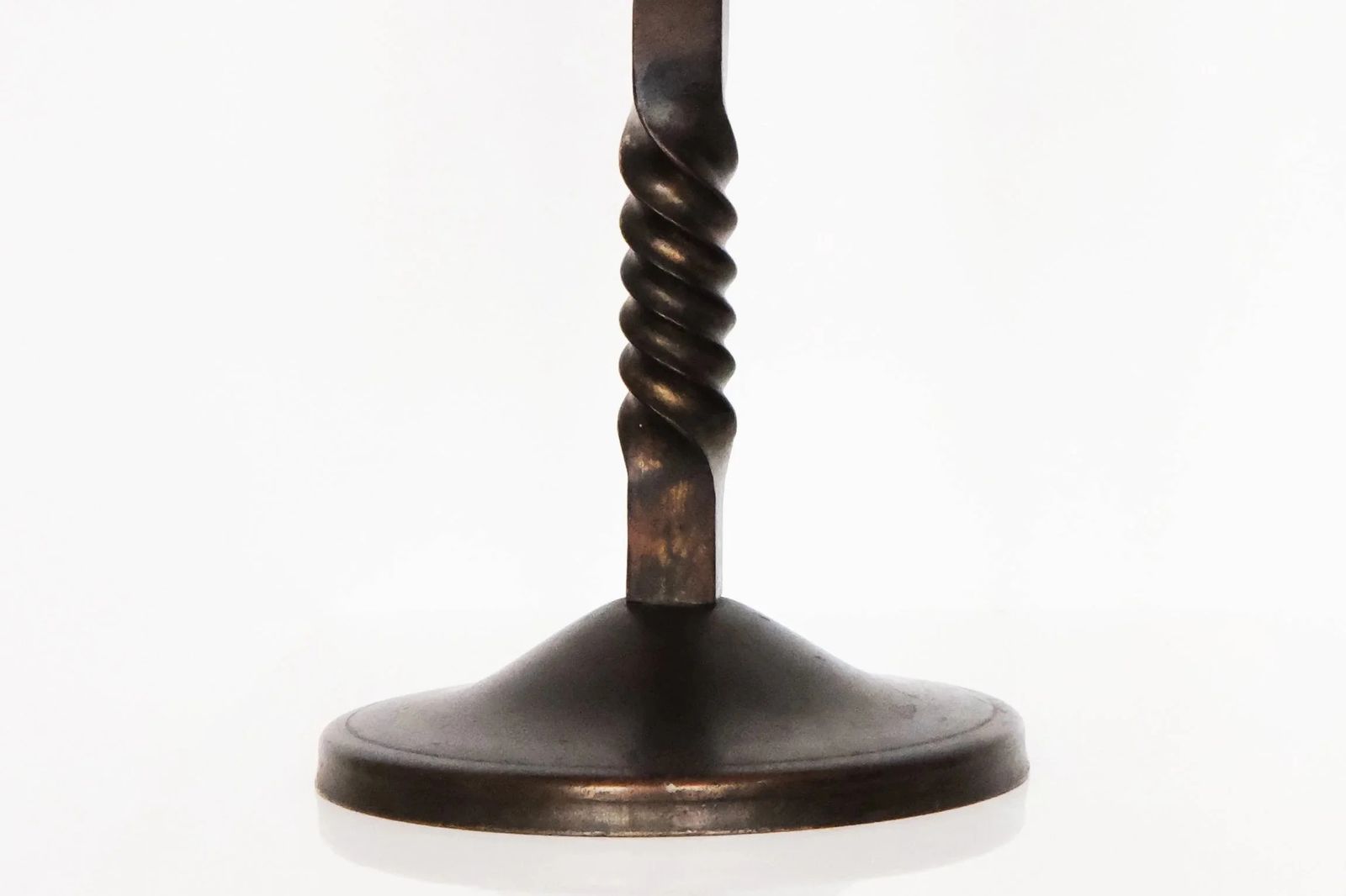 20th Century Pair Of Brown Wrought Iron Candelabras Signed By Charles Piguet photo 950.0