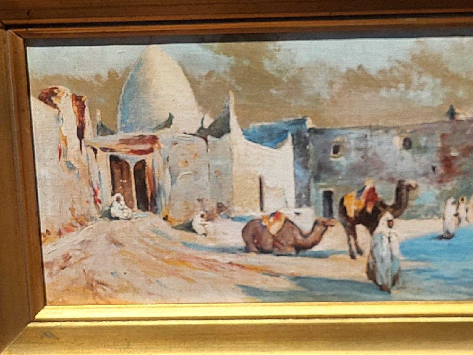 photo for sale 2 Signed Paintings.  Orientalism. Oil Painting On Canvas And Panel.