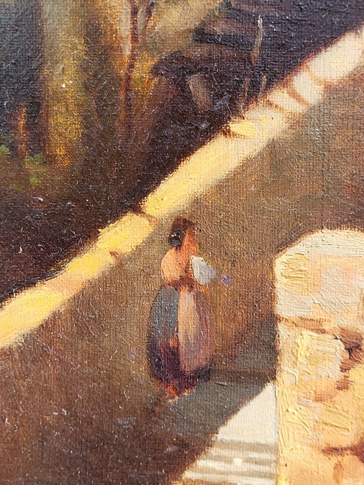 Signed Antique Painting.  Animated Sea Landscape. Oil Painting On Canvas. photo vinterior