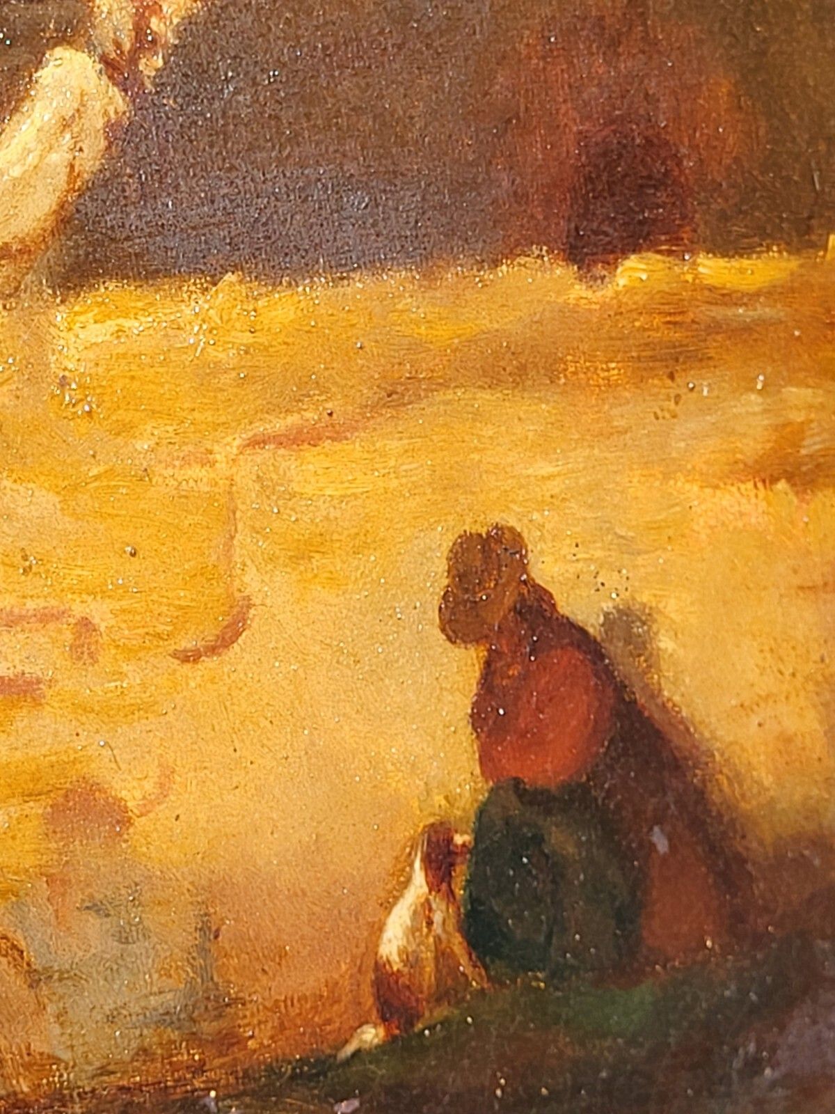 Signed Antique Painting.  Animated Sea Landscape. Oil Painting On Canvas. photo buy