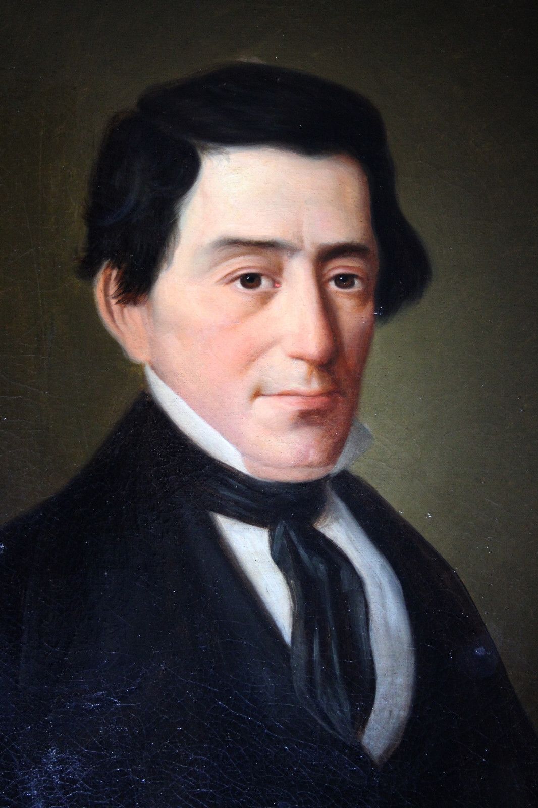 Art Biedermeier Man Portrait Portrait Portrait Of An Elegant Gentleman Mid 19th Century Jh photo