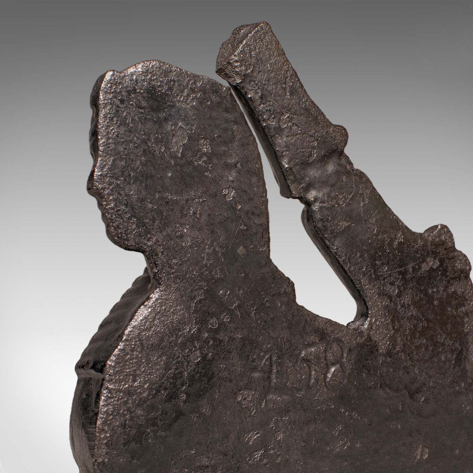 photo for sale Antique Egyptian Revival Doorstop, English Cast Iron Sphinx, Regency, Circa 1830