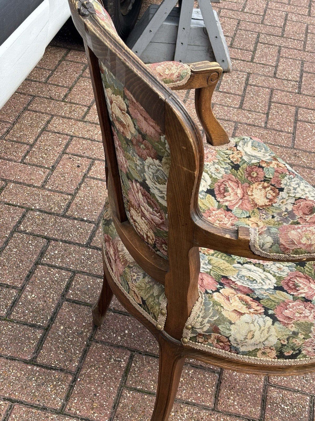 French Armchair With Tapestry Upholstery photo buy