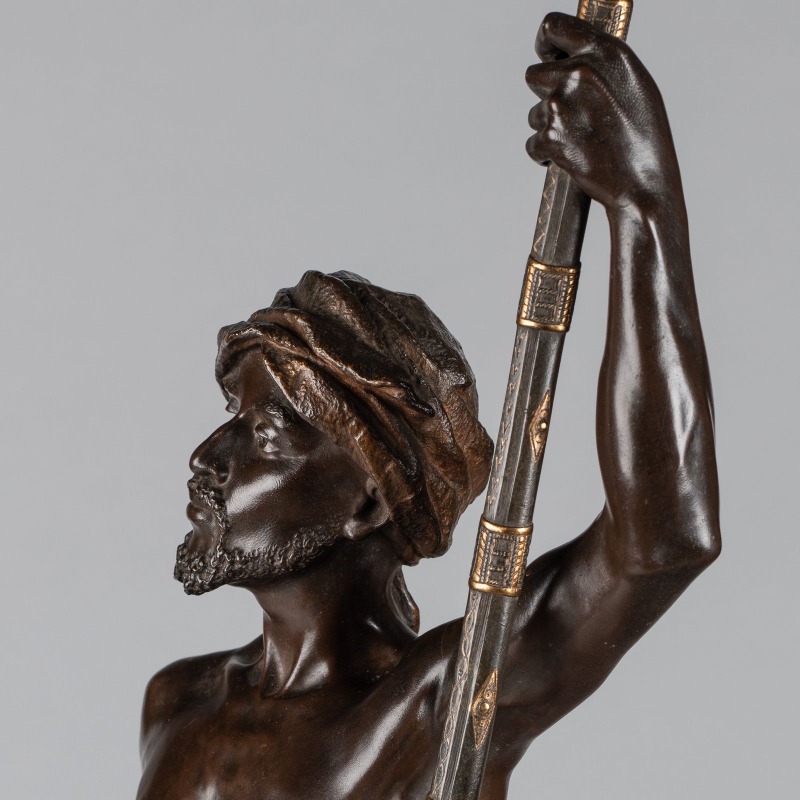 photo vinterior A Magnificent 19th Century French Bronze Sculpture Of An Arabian Sentinel, Signed J.Angles