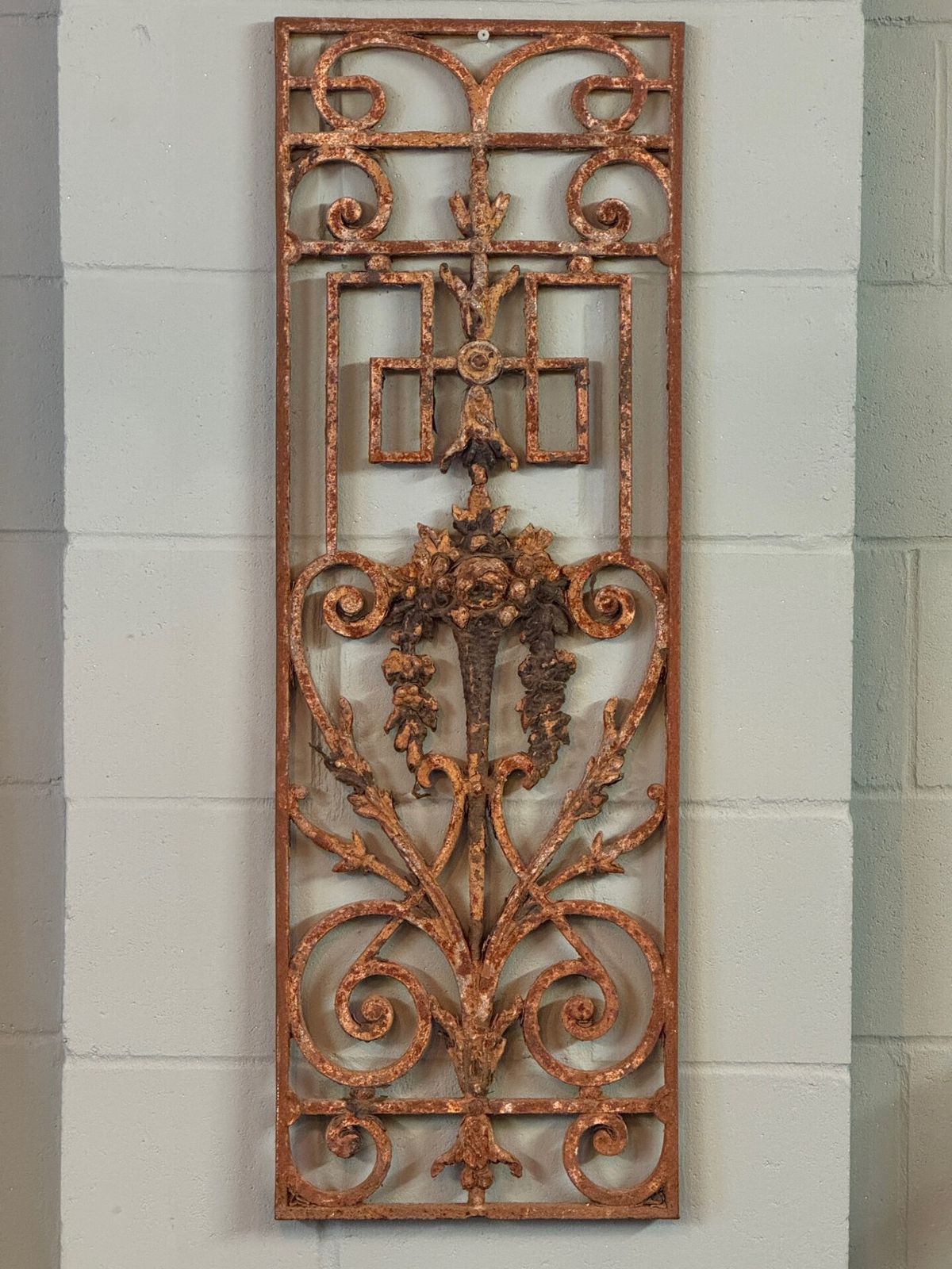 19th Century French Cast Iron Decorative Balustrade Panel