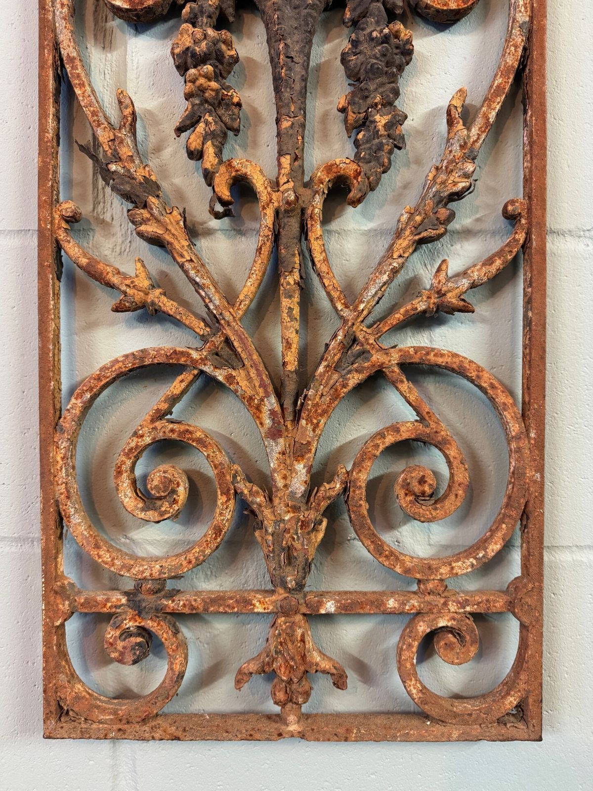 19th Century French Cast Iron Decorative Balustrade Panel photo 350.0