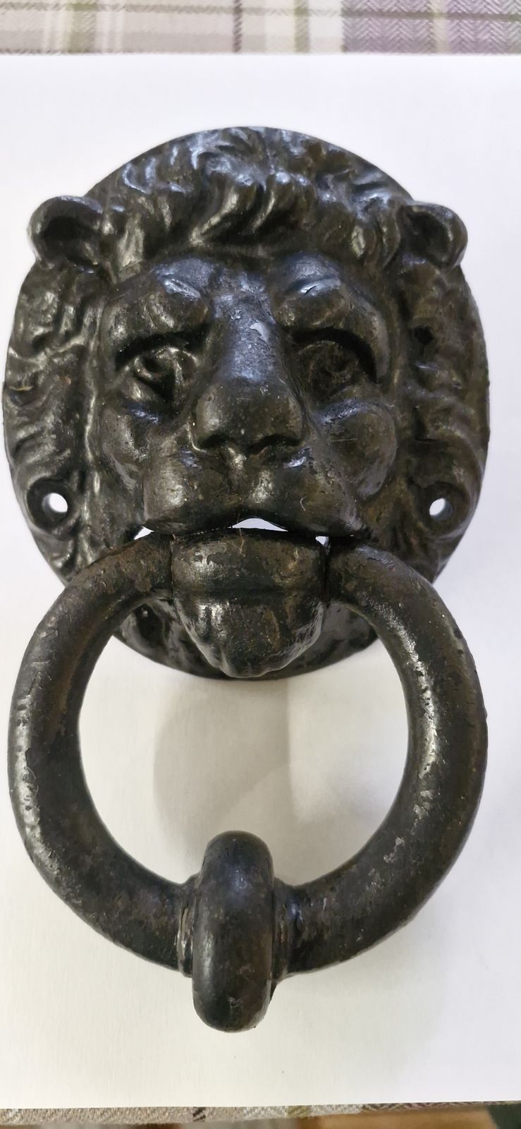 Vintage Cast Iron Door Knocker And Letterbox