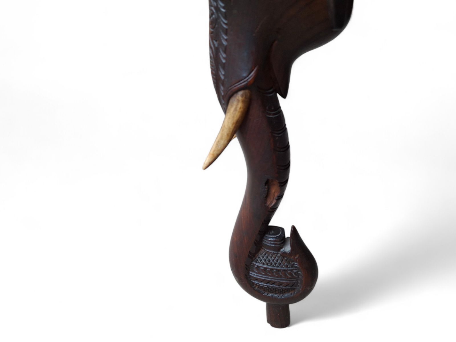 Early 20th Century Bermese Carved Hardwood Elephant Occasional / Side Table photo furniture