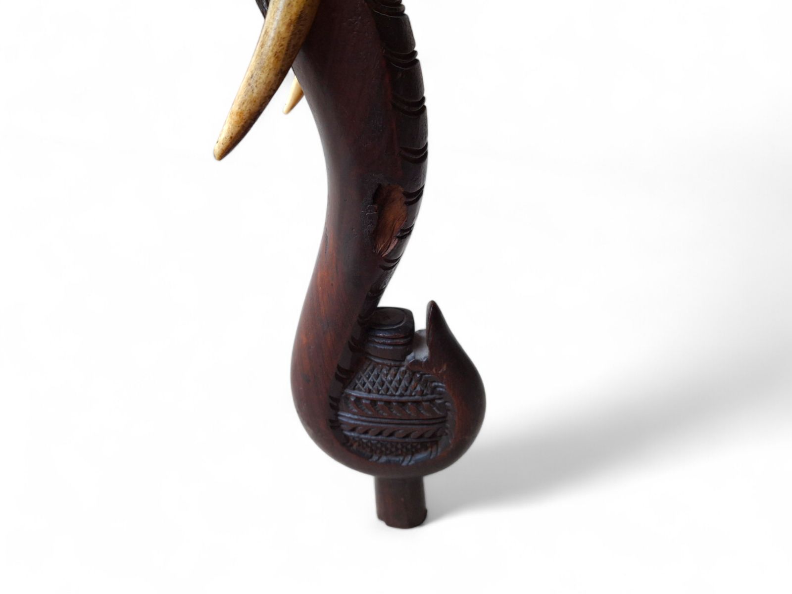 Early 20th Century Bermese Carved Hardwood Elephant Occasional / Side Table photo Furniture