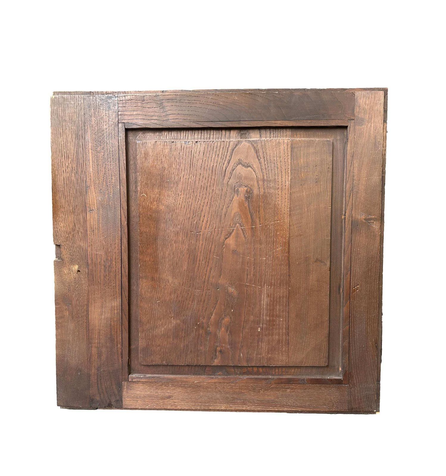 photo for sale French Large Breton Carved Oak Door, Man With Cane, Late 19thc / Early 20thc, Lower Cabinet Antique Panel