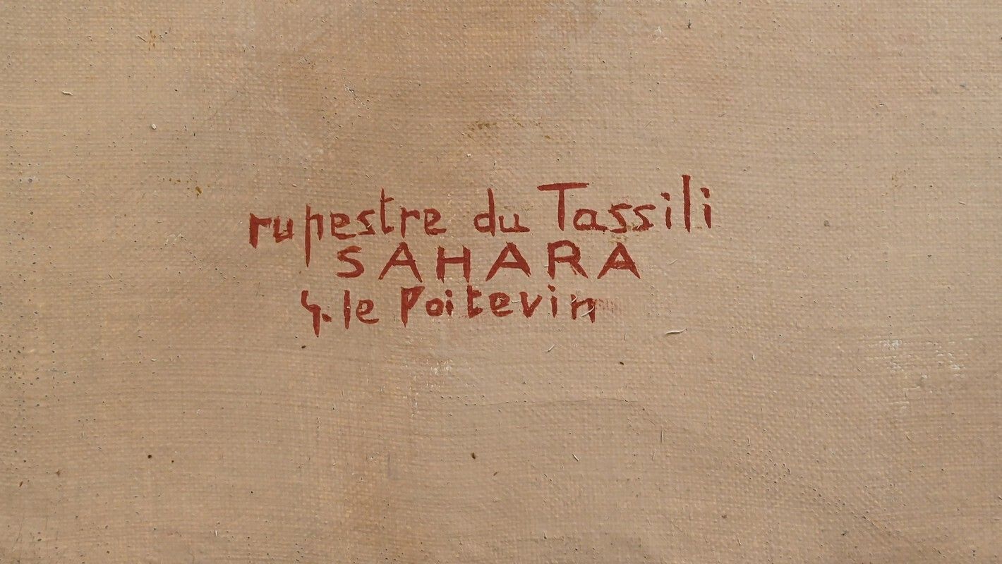 1580.0 Tassili Rock Painting Signed G. Le Poitevin – 1960 photo