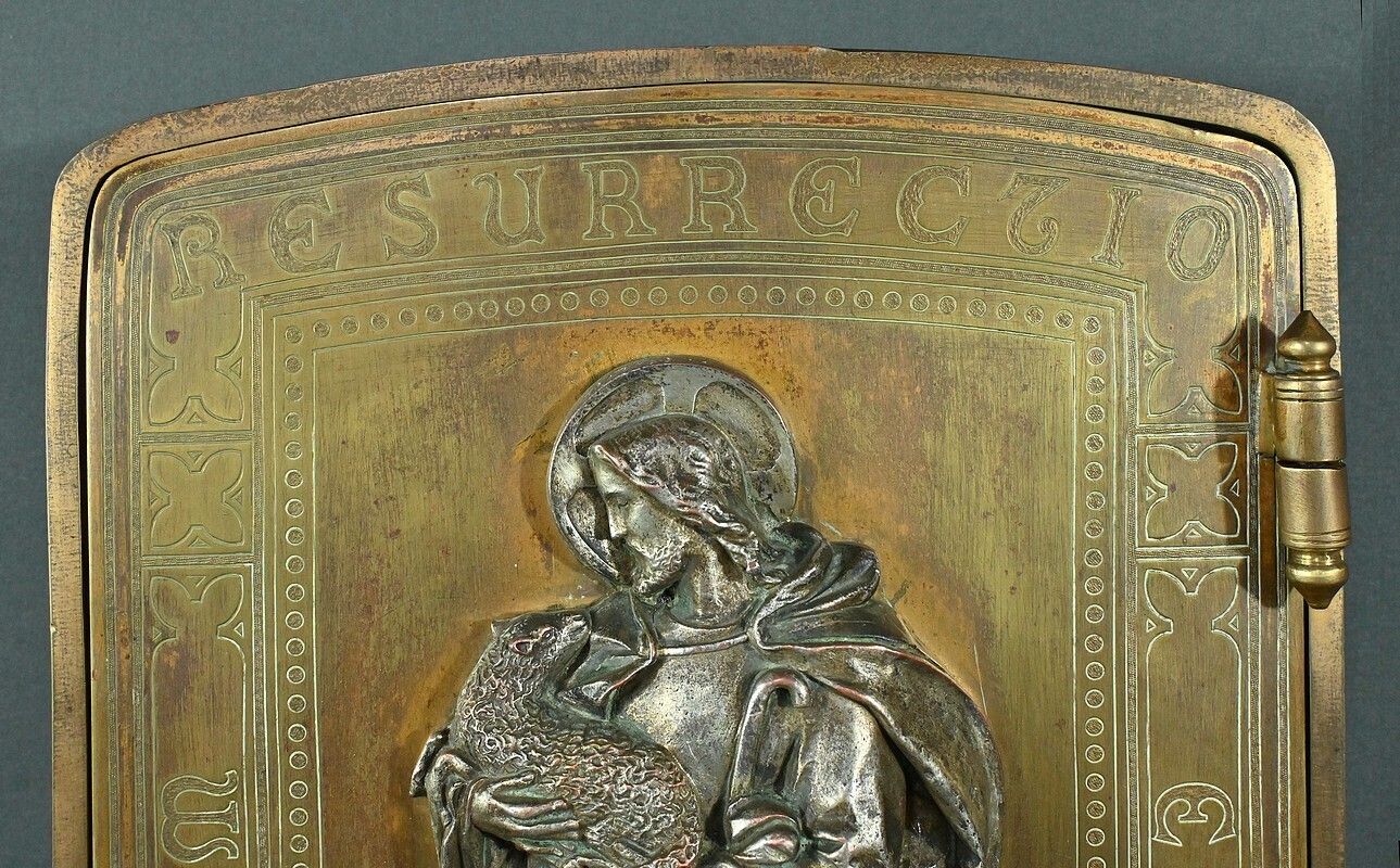 Bronze Tabernacle Door, Signed J. Vallet – Late 19th Century photo buy