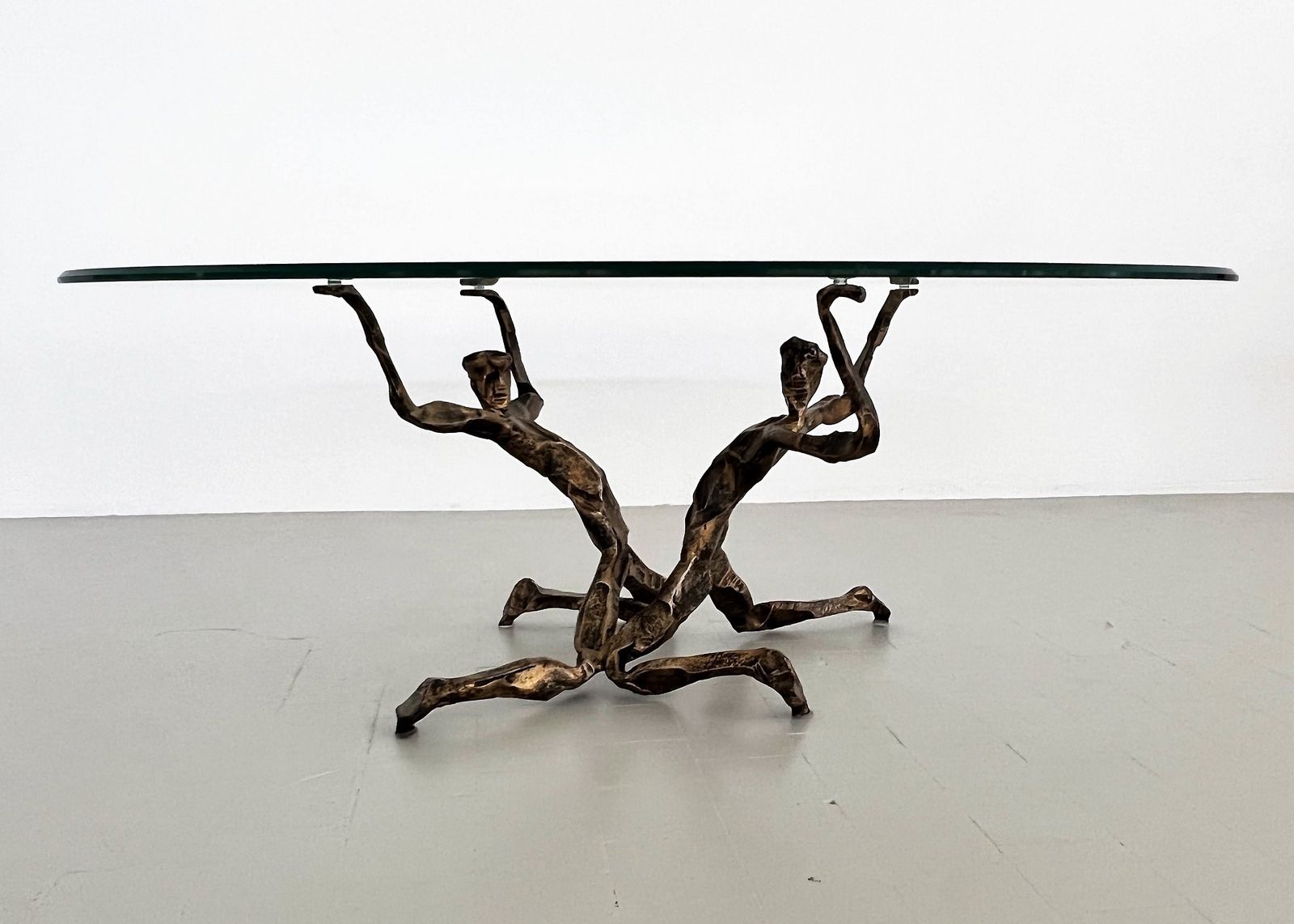 Salvino Marsura Trinidad Brutalist Coffee Table In Bronze, 1960 photo vintage
