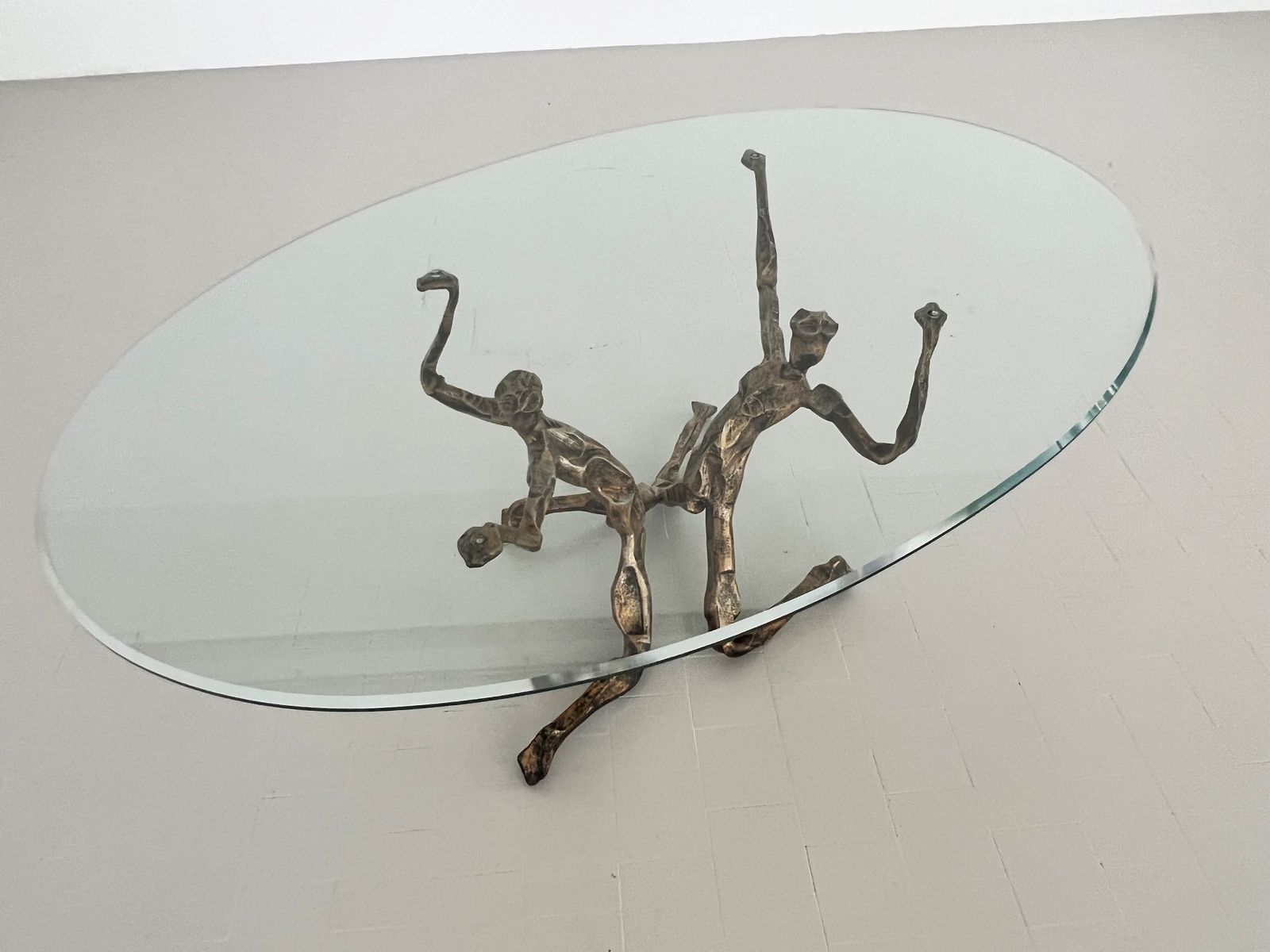 Furniture Salvino Marsura Trinidad Brutalist Coffee Table In Bronze, 1960 photo