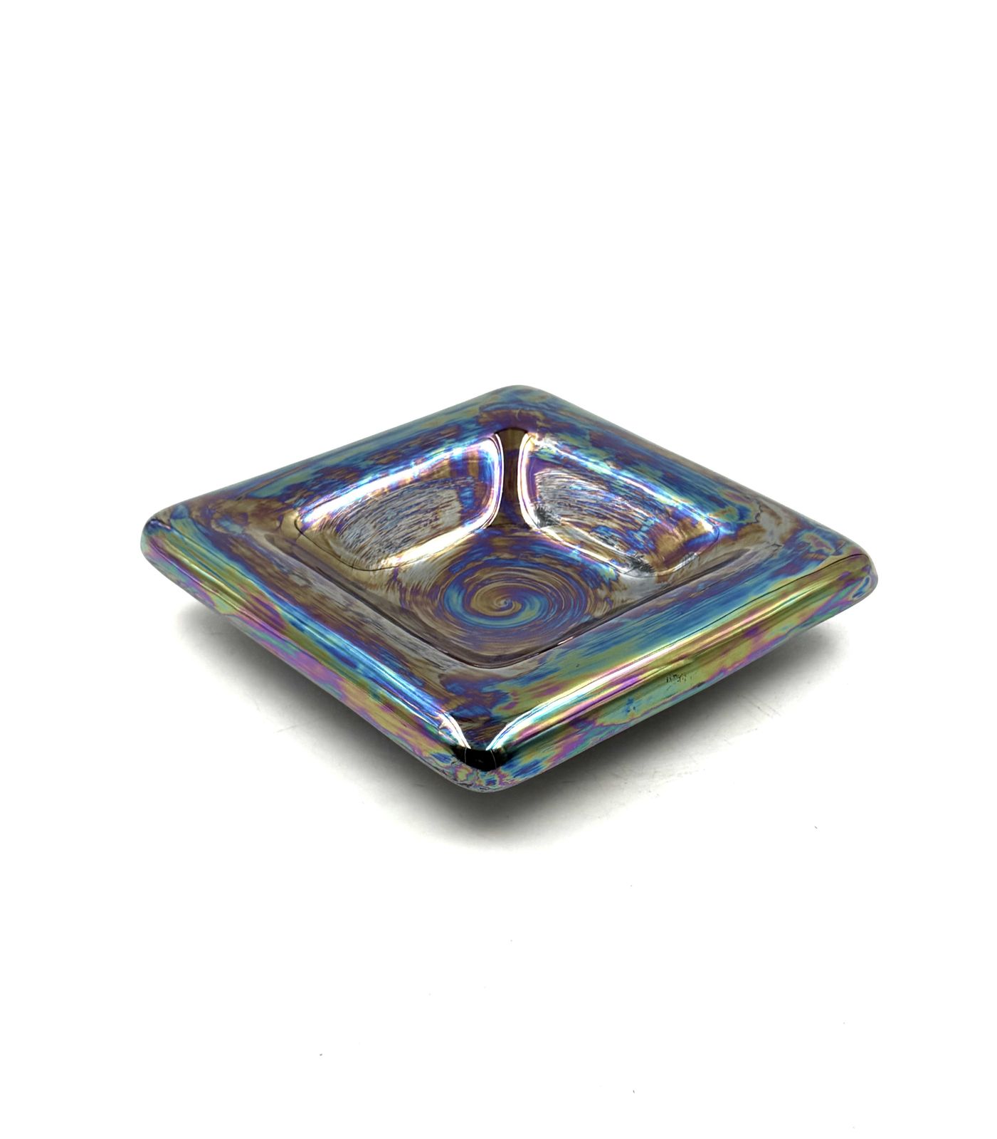 photo for sale Mid Century Modern Iridescent Ceramic Ashtray / Vide Poche, Paoli Italy 1970s