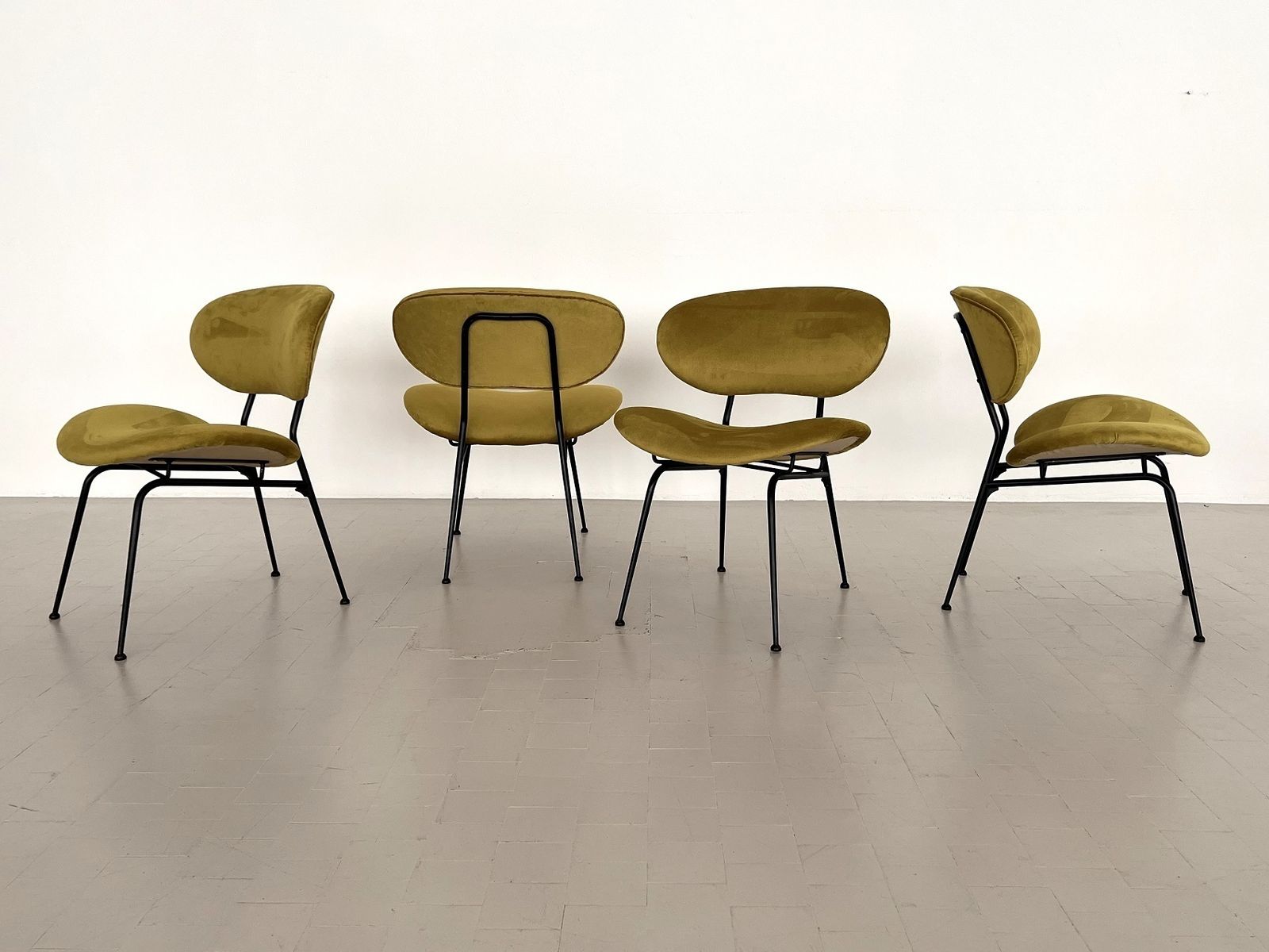 Italian Reupholstered Lounge Chairs By Gastone Rinaldi, Set Of Four photo Furniture